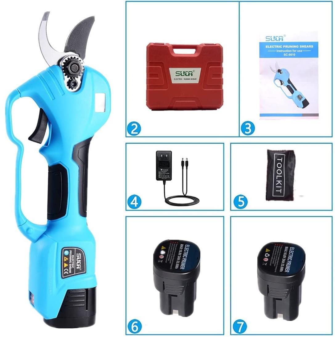 Suca SC 8610A LED Ekranlı Akülü Şarjlı Budama Makası 32 mm