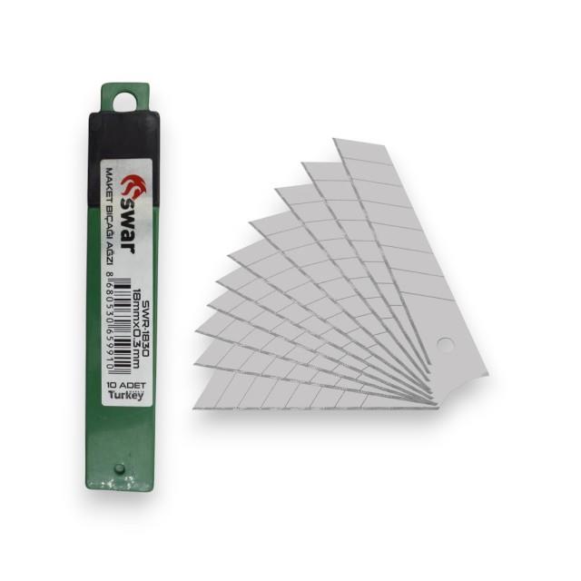 Swar-1850 Maket Bıçağı Yedeği 18mm-100 lu