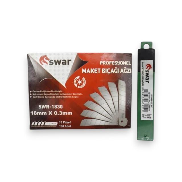 Swar-1850 Maket Bıçağı Yedeği 18mm-100 lu