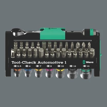 WERA Tool-Check Automotive 1 Lokma ve Bits Uç Takımı 38 Parça
