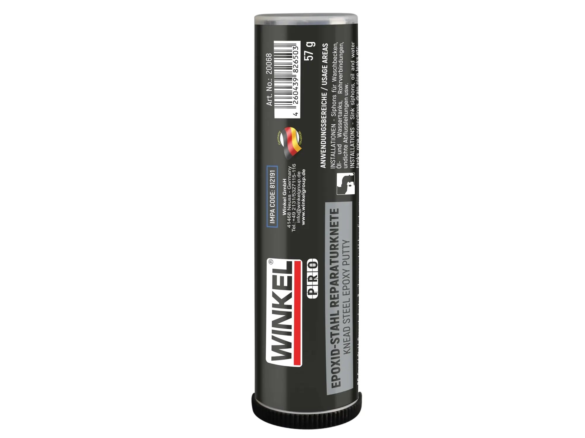 WINKEL 20068 PRO Knead Steel Metal Epoksi Tamir Macunu 57 gr