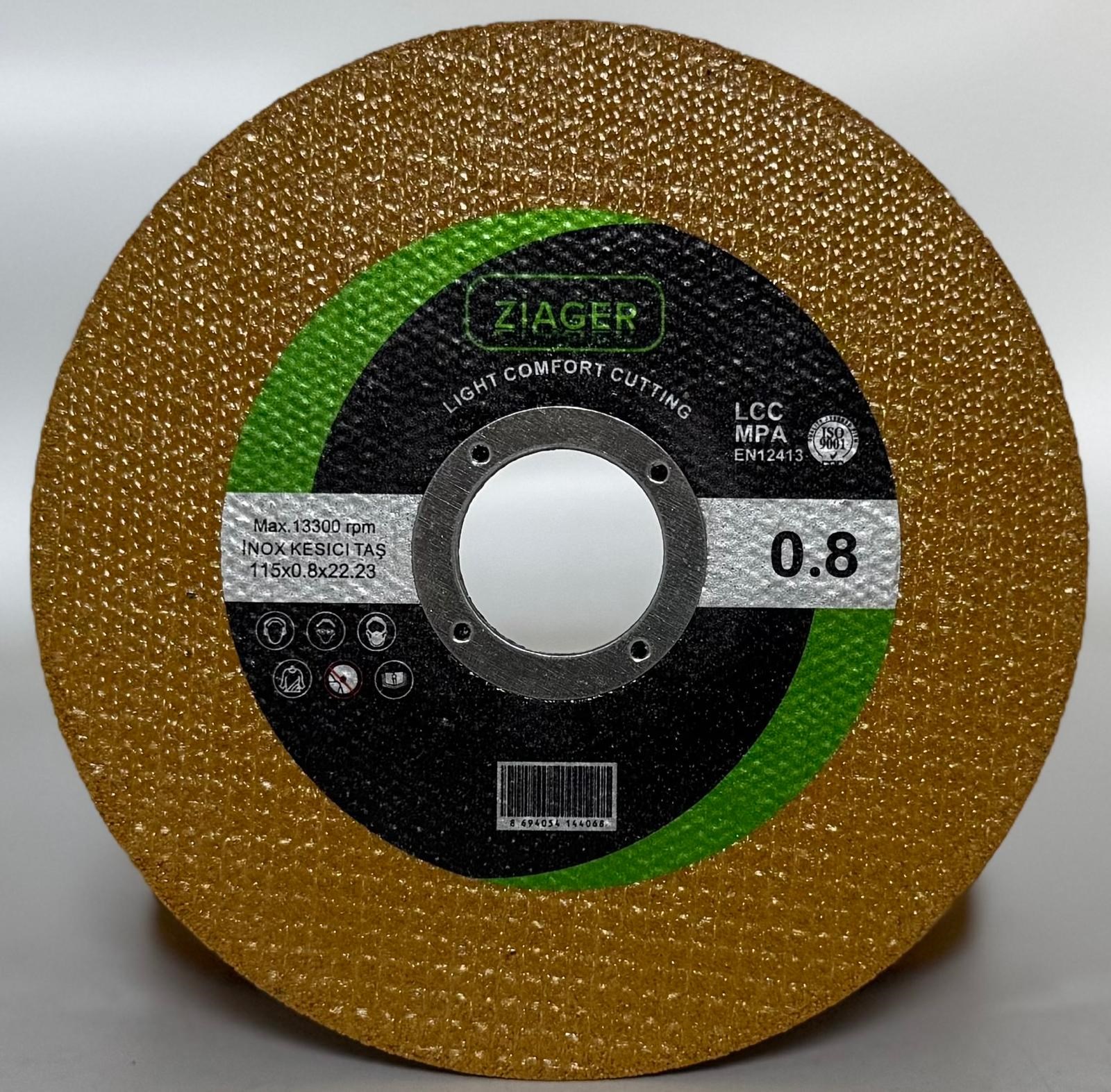 ZIAGER Gold 115x0,8 mm Yüksek Performans Metal-Paslanmaz-Aluminyum Kesme Taşı- Diski