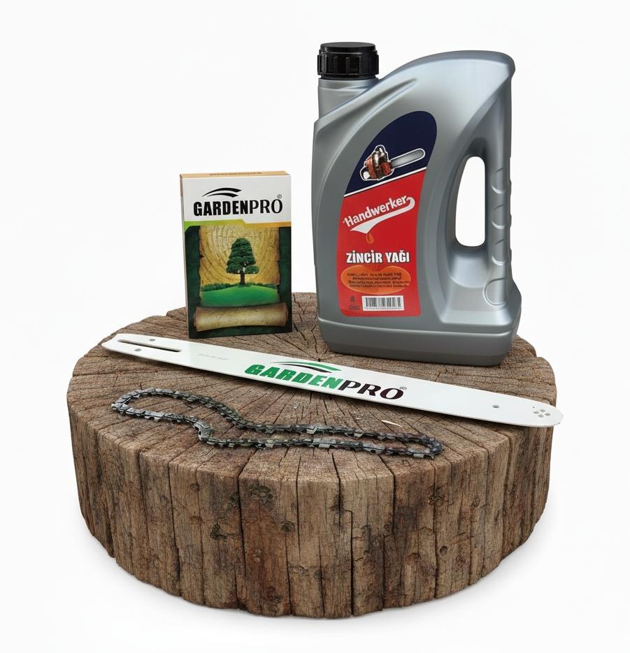 Zomax 5010-5020-5030-4620 Motorlu Testere Kılavuzu, Zinciri - 3 lt Yağ