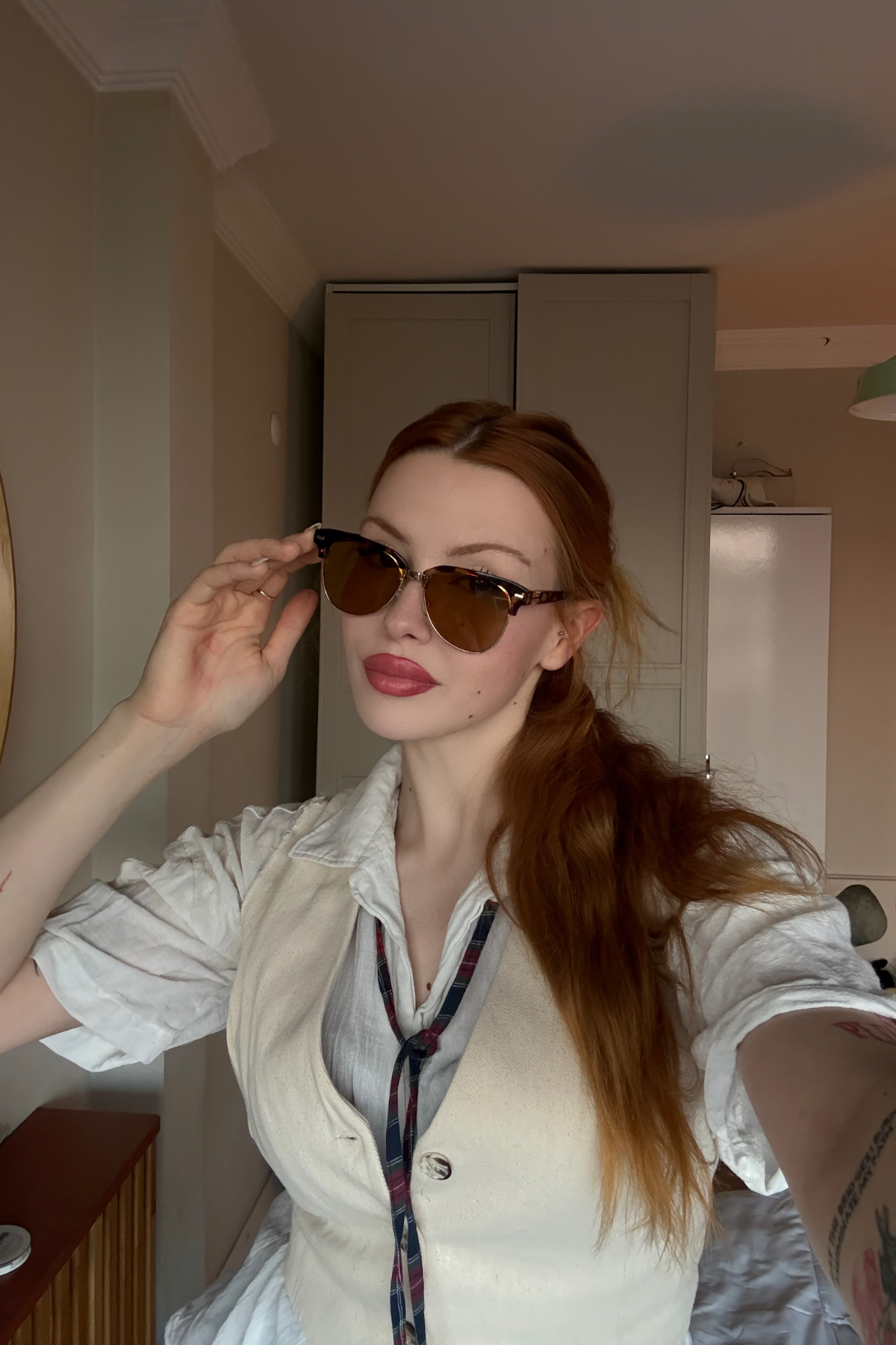 Rinestra Kadın Güneş Gözlüğü Leopar Koyu Kahve