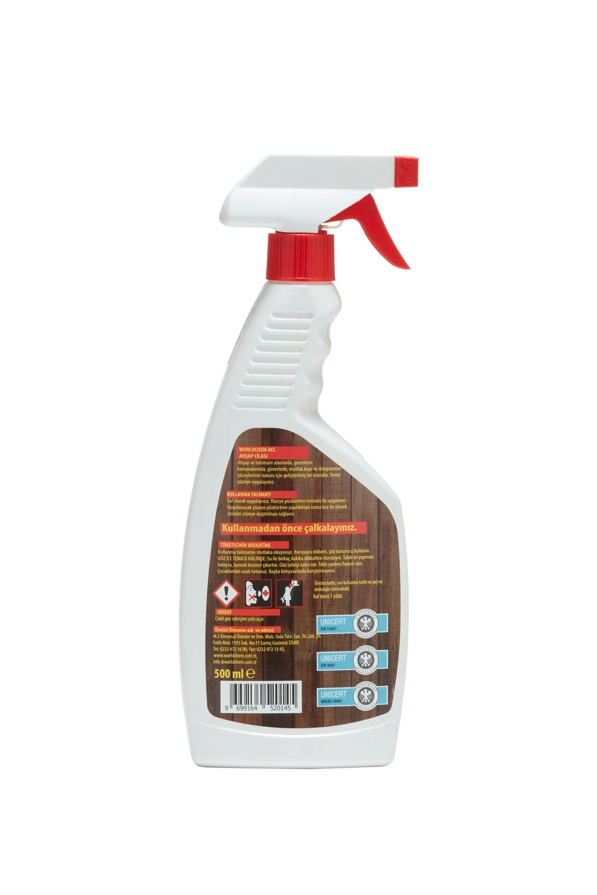 Ahşap Cilası Temizleme Parlatma ACL 500 ml