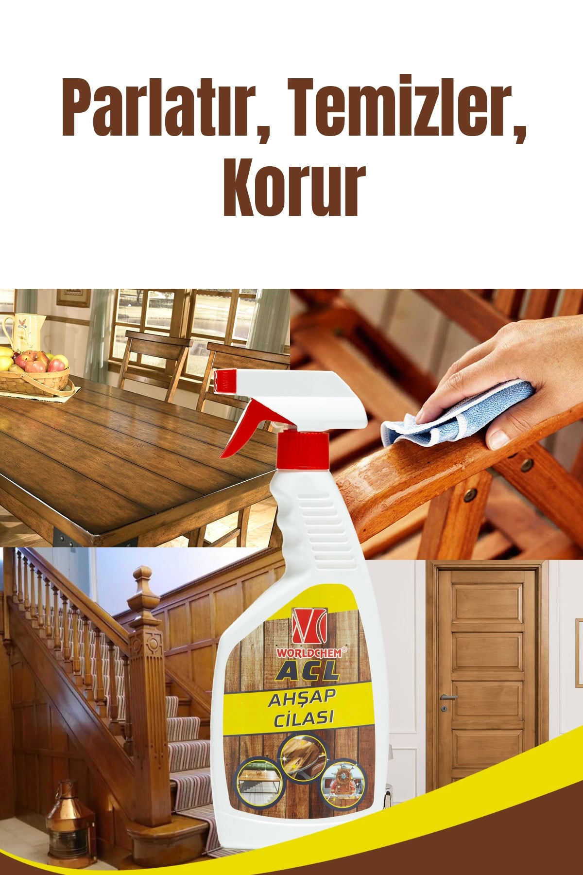 Ahşap Cilası Temizleme Parlatma ACL 500 ml