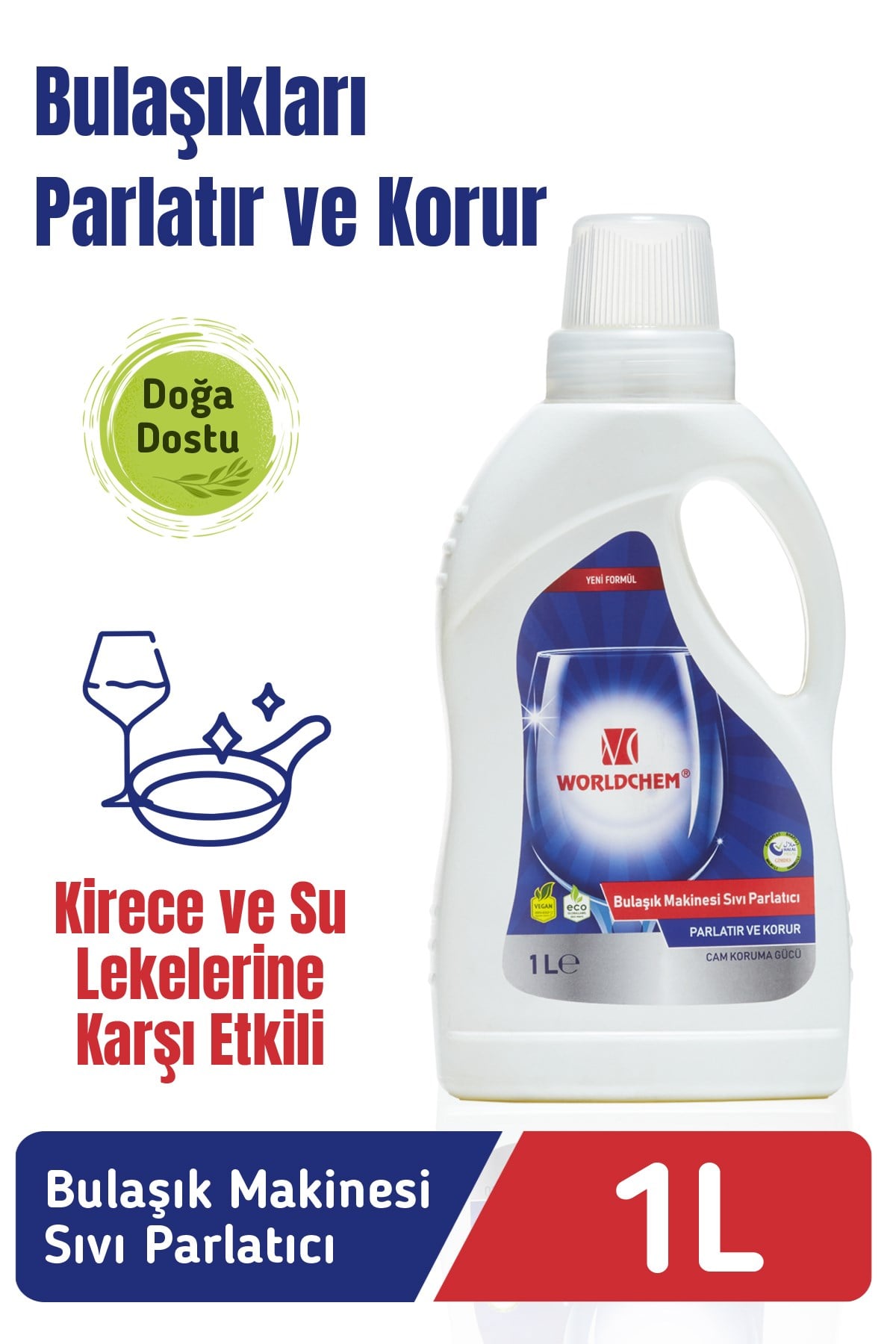 Vegetable Dishwasher Rinse Aid Vegan Eco-Friendly 1 lt