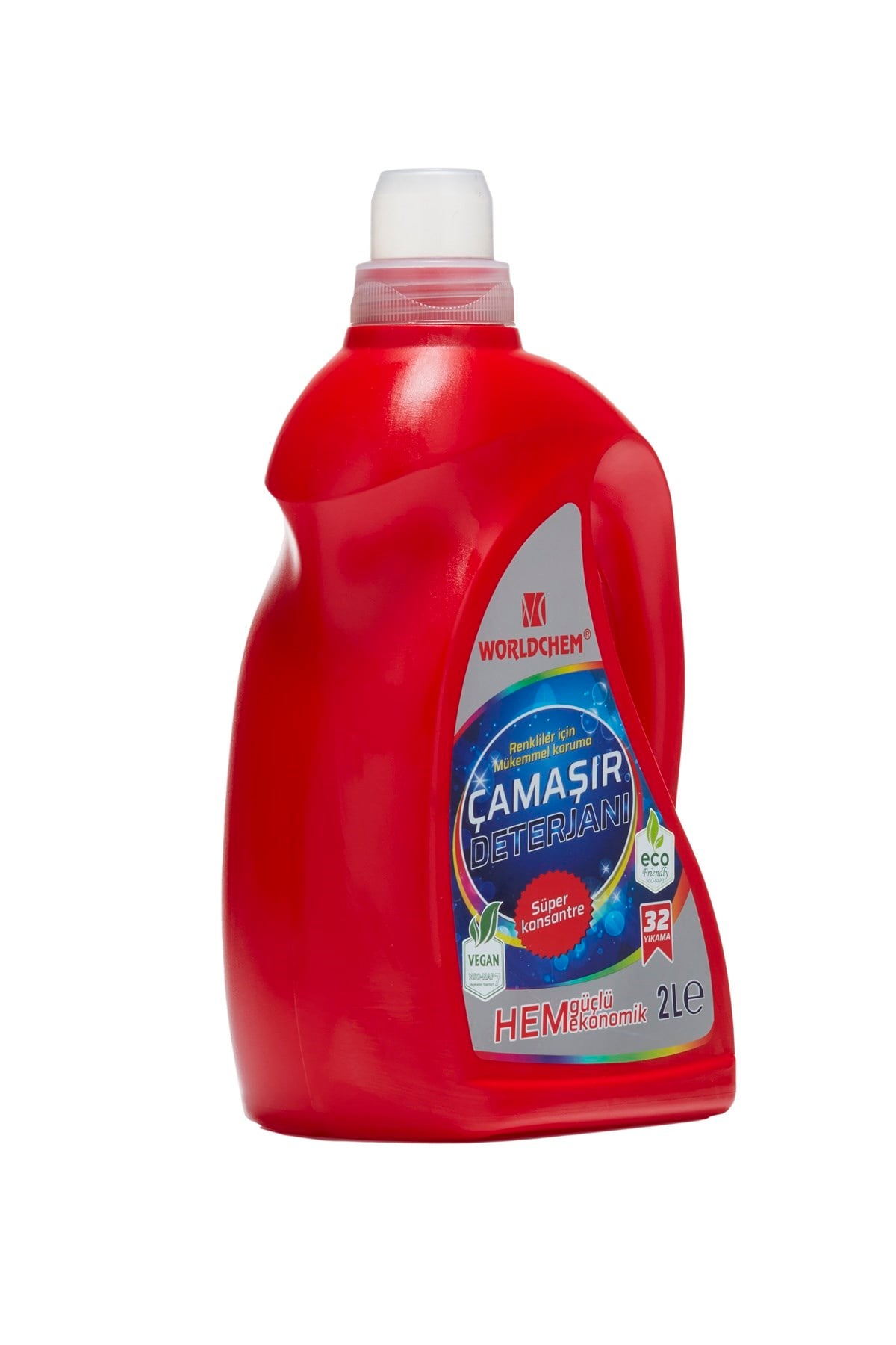 Bitkisel Sıvı Çamaşır Deterjanı Renkliler İçin Çevre Dostu Konsantre 2 L