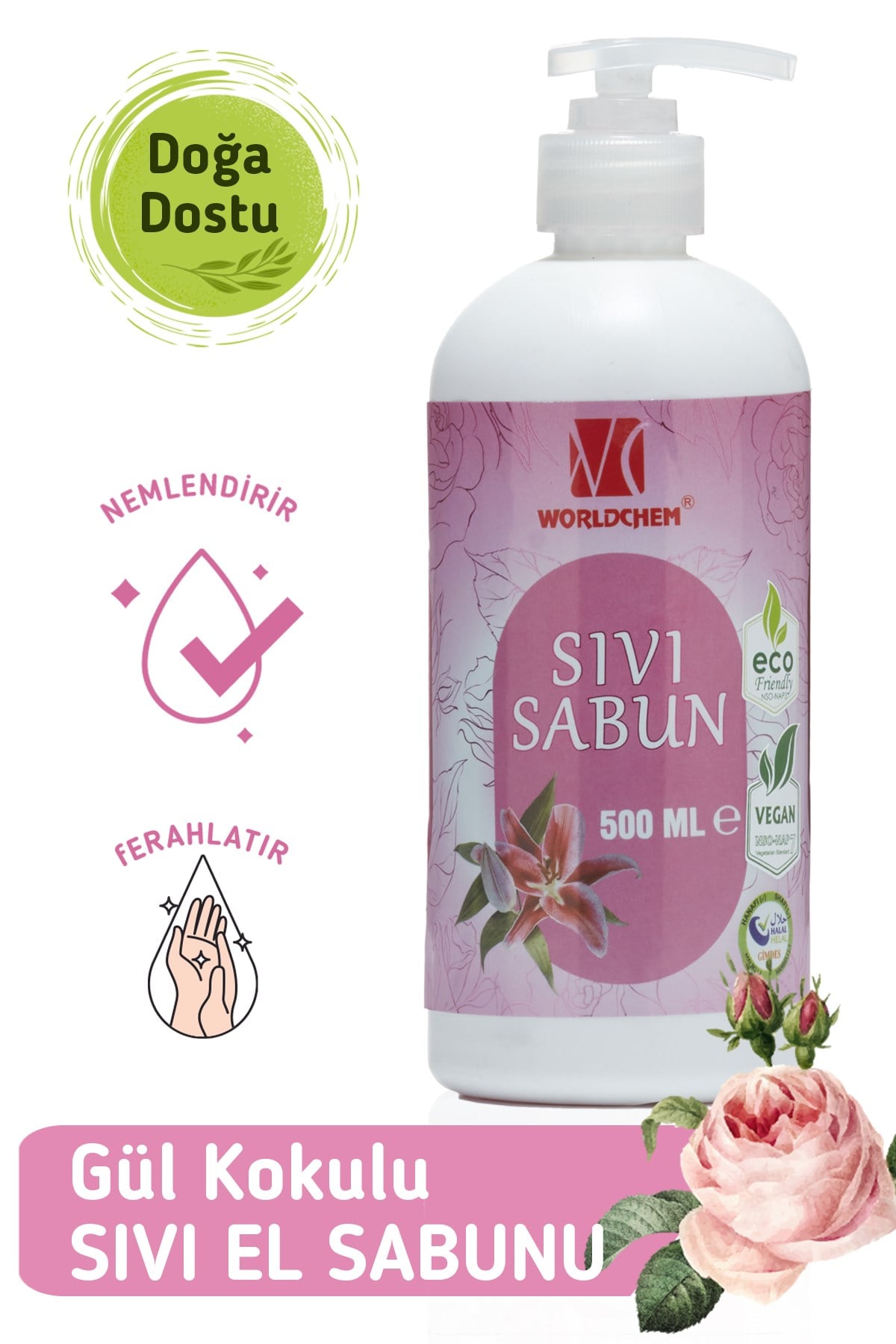 Halal Certified Liquid Soap Vegan and Eco-Friendly 500 ml