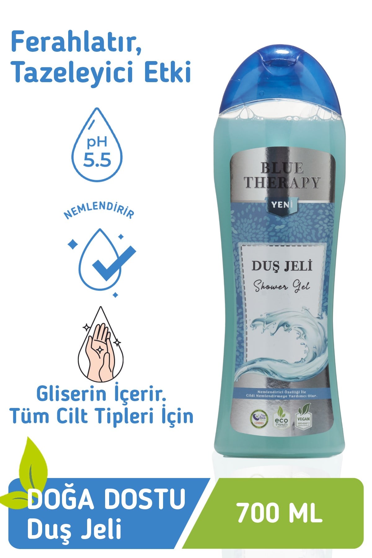 Blue Therapy Vegan Duş Jeli Helal Sertifalı 700 ml