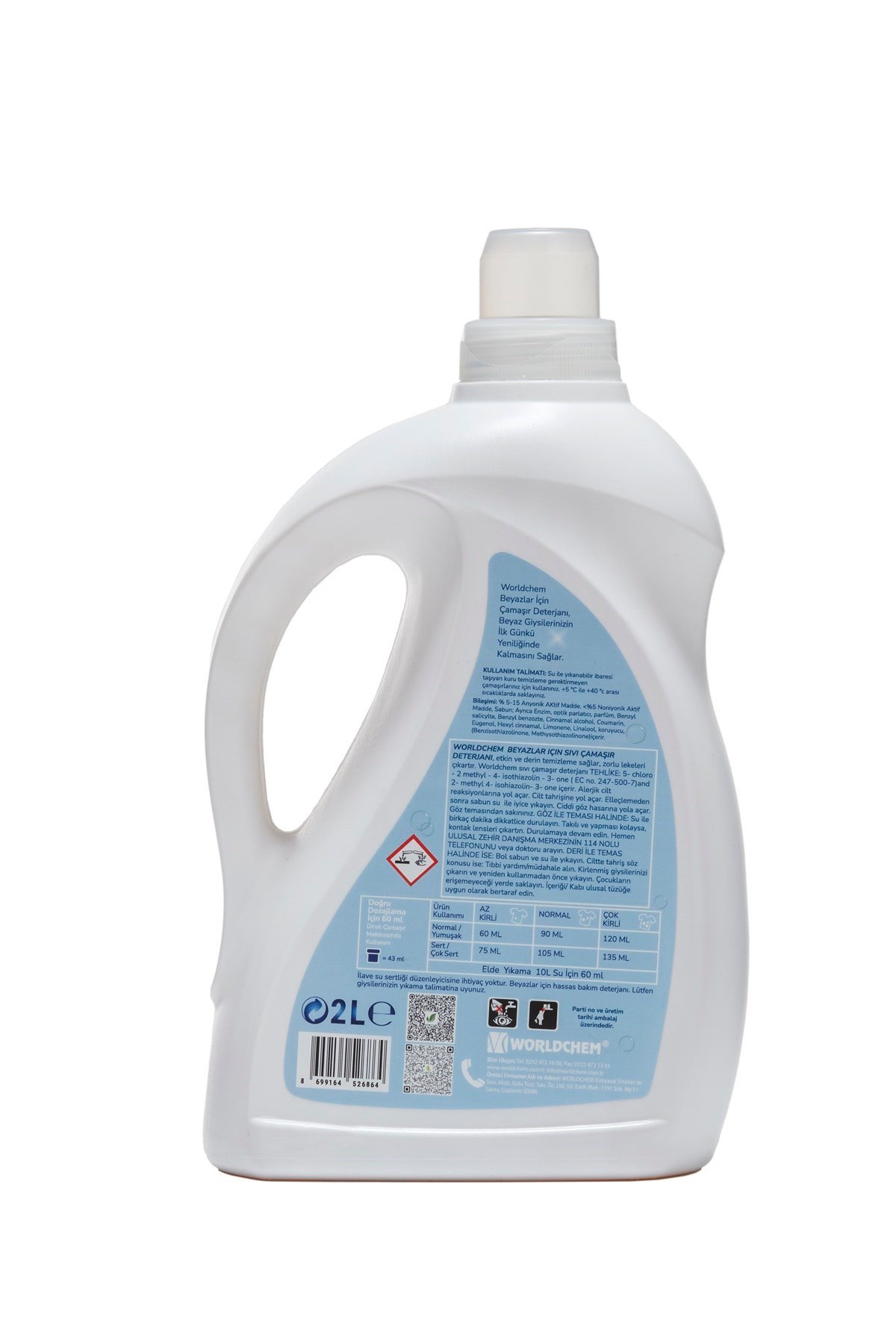 Herbal Liquid Laundry Detergent Concentrated for Whites 2 Lt Halal Certified
