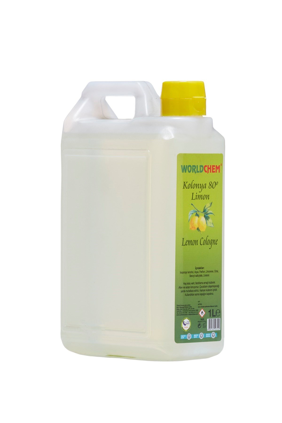 Halal Certified Lemon Cologne 1 lt
