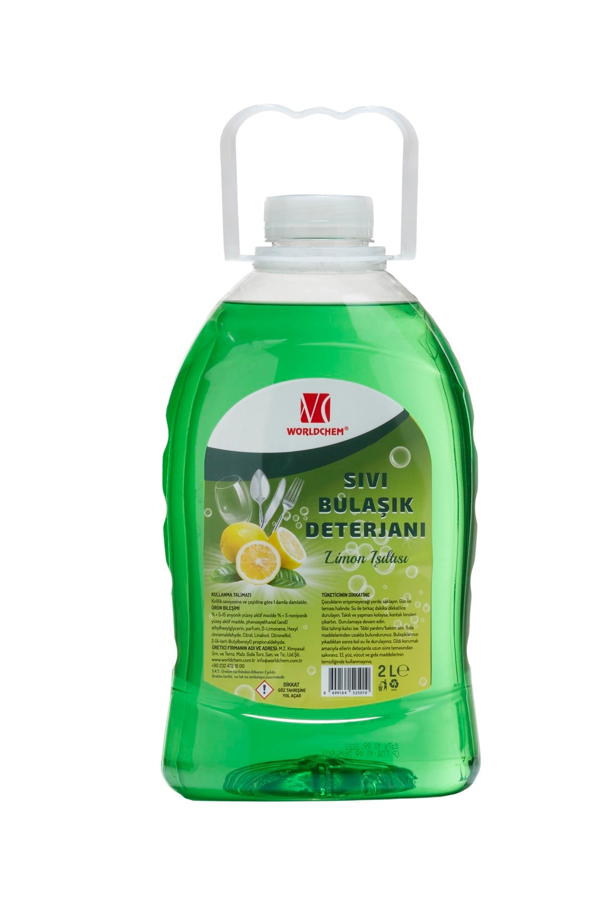 Liquid Dishwasher Detergent Lemon Shine Green 2 Lt