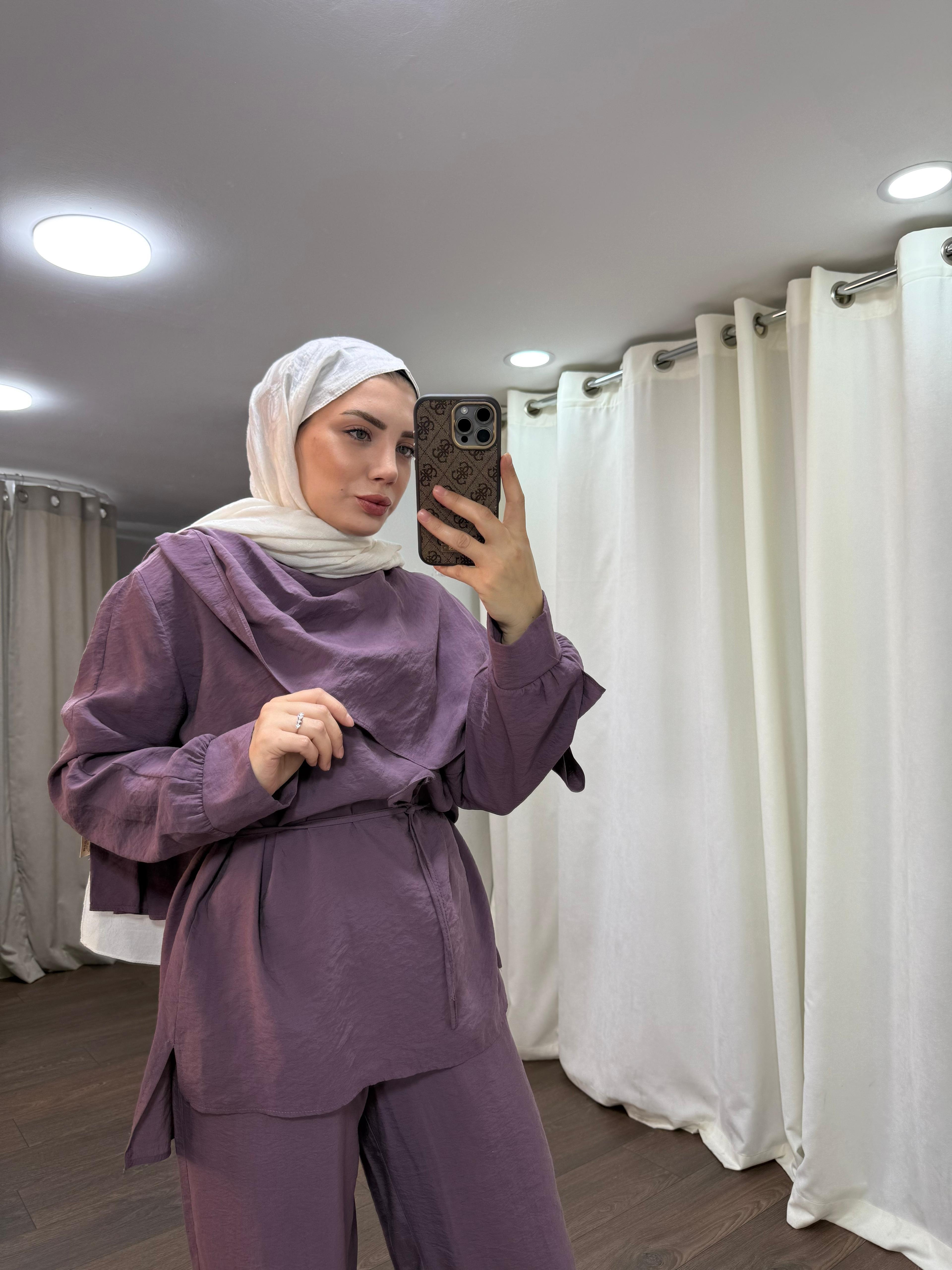 Mürdüm Şal Yaka Takım
