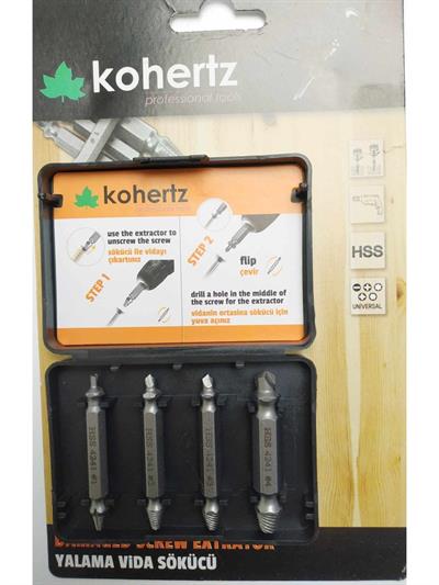 KOHERTZ Bozuk (Hasarlı) Vida Sökücü (2080 Hss Çeliği) 