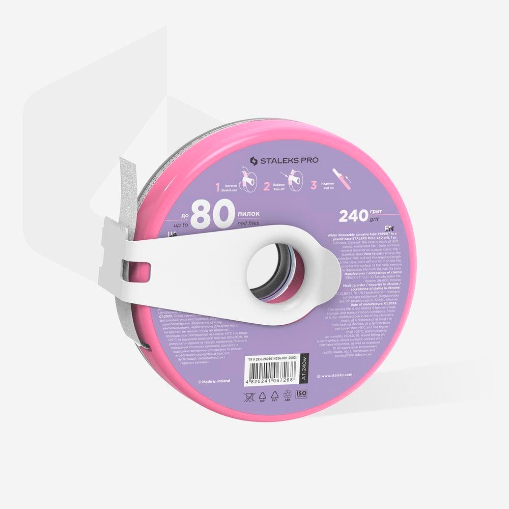 EXPERT Yedek Beyaz Bant Törpü, STALEKS PRO Plastik Bobinde, 240 Grit