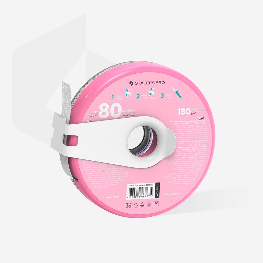 EXPERT Yedek Beyaz Bant Törpü, STALEKS PRO Plastik Bobinde, 180 Grit