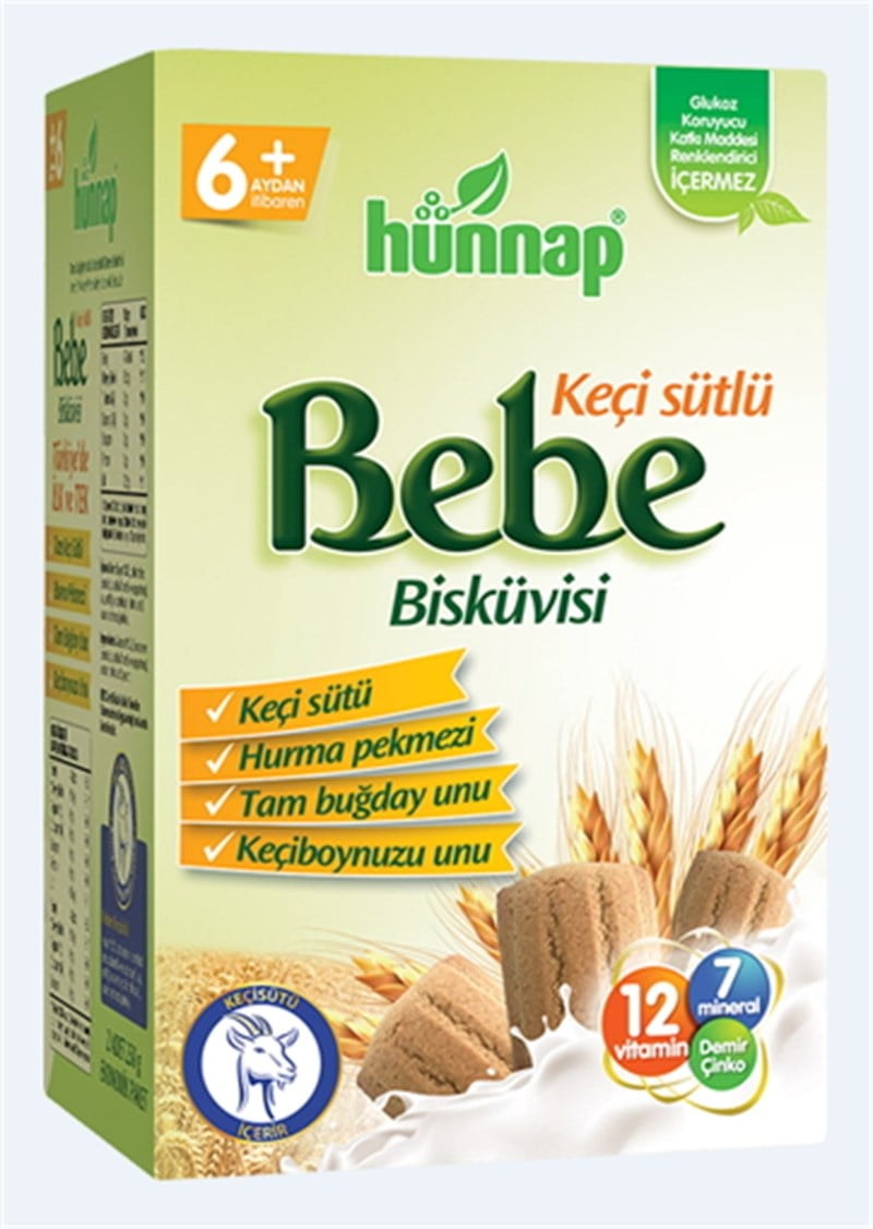 Hünnap Keçi Sütlü Bebe Bisküvisi 400 gr