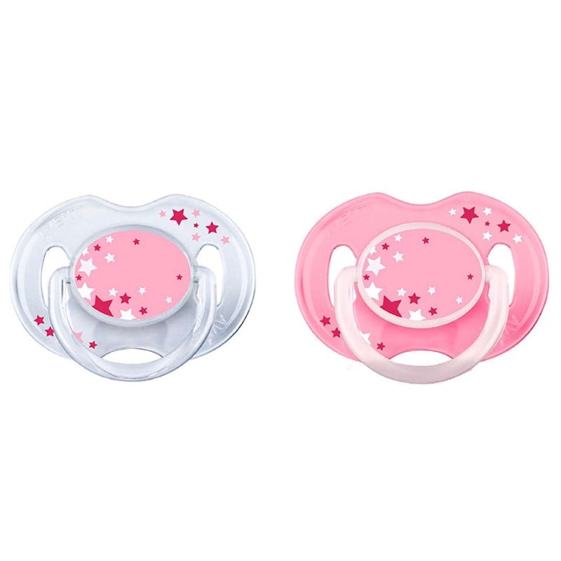 Philips Avent 0 BPA Yalanci Emzik 2li 6-18 Ay Karanlıkta Parlar Pembe