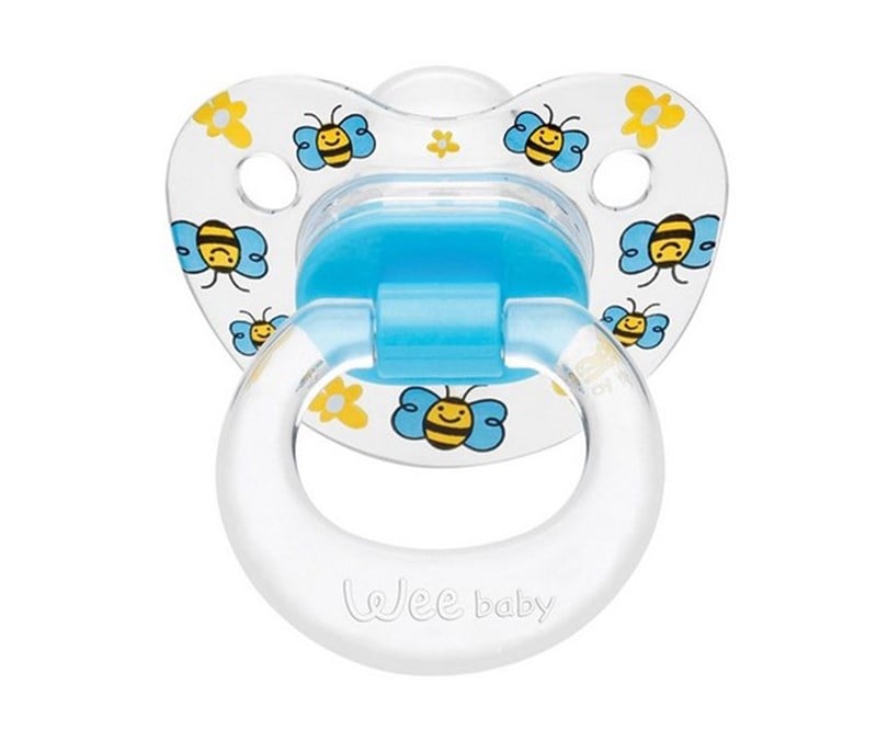 Wee Baby Şeffaf Desenli Damaklı Emzik No3 18Ay+