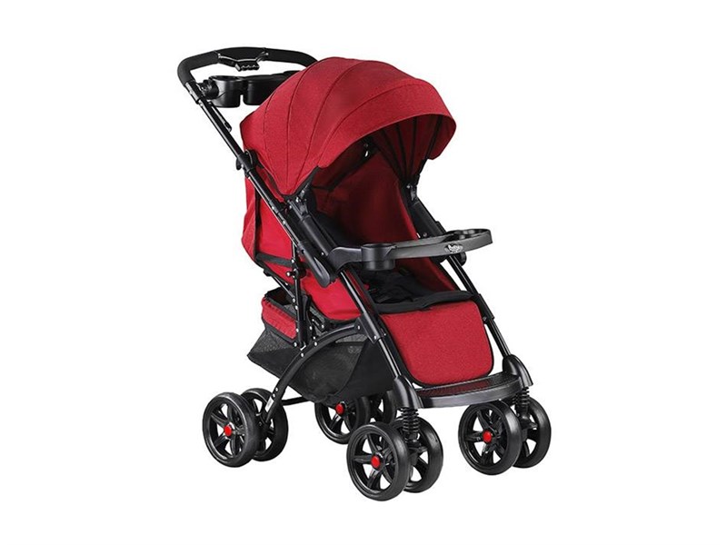 Babyhope BH-609 Polo Çift Yönlü Bebek Arabası - Kırmızı 
