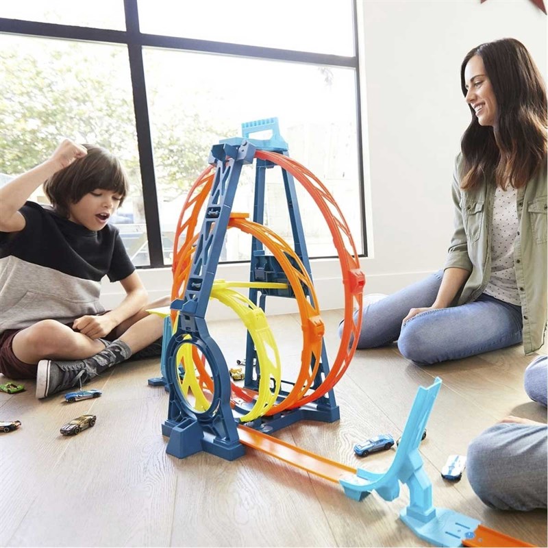 Hot Wheels Track Builder Üçlü Çember Aksiyonu Seti GLC96