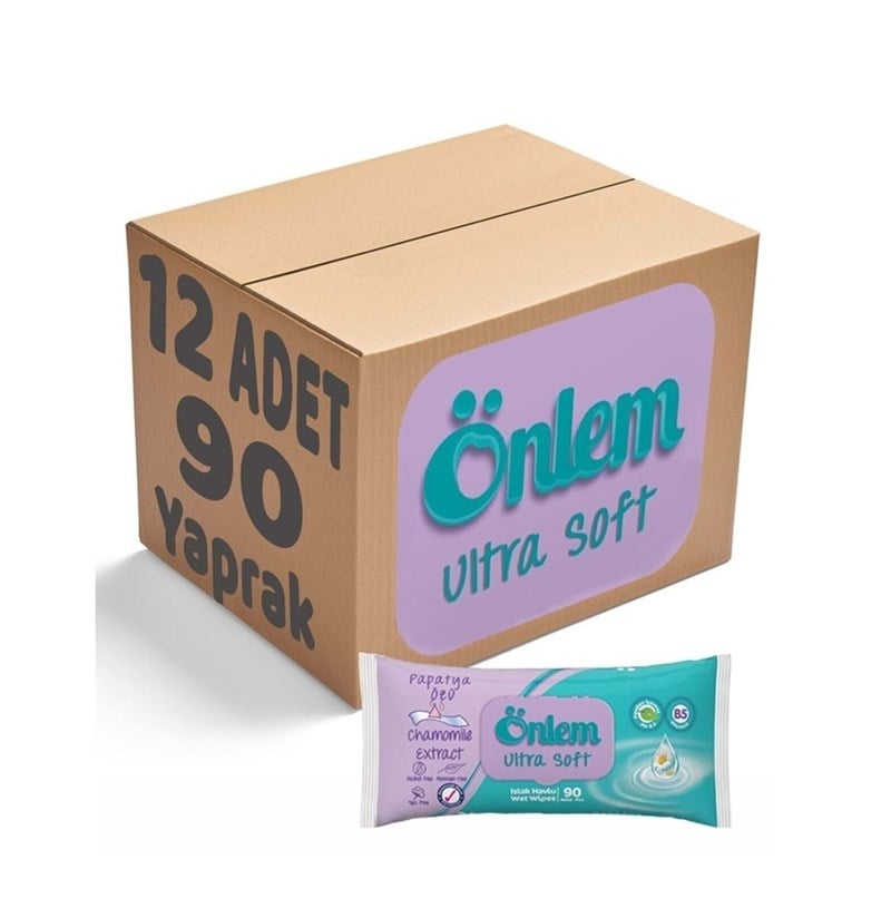 Önlem Ultra Soft 90 Yaprak 12'li Paket Islak Mendil