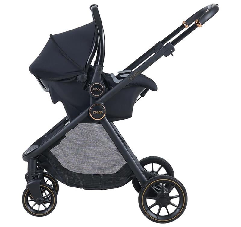 Prego 2028 Venüs Travel Sistem Bebek Arabası Siyah