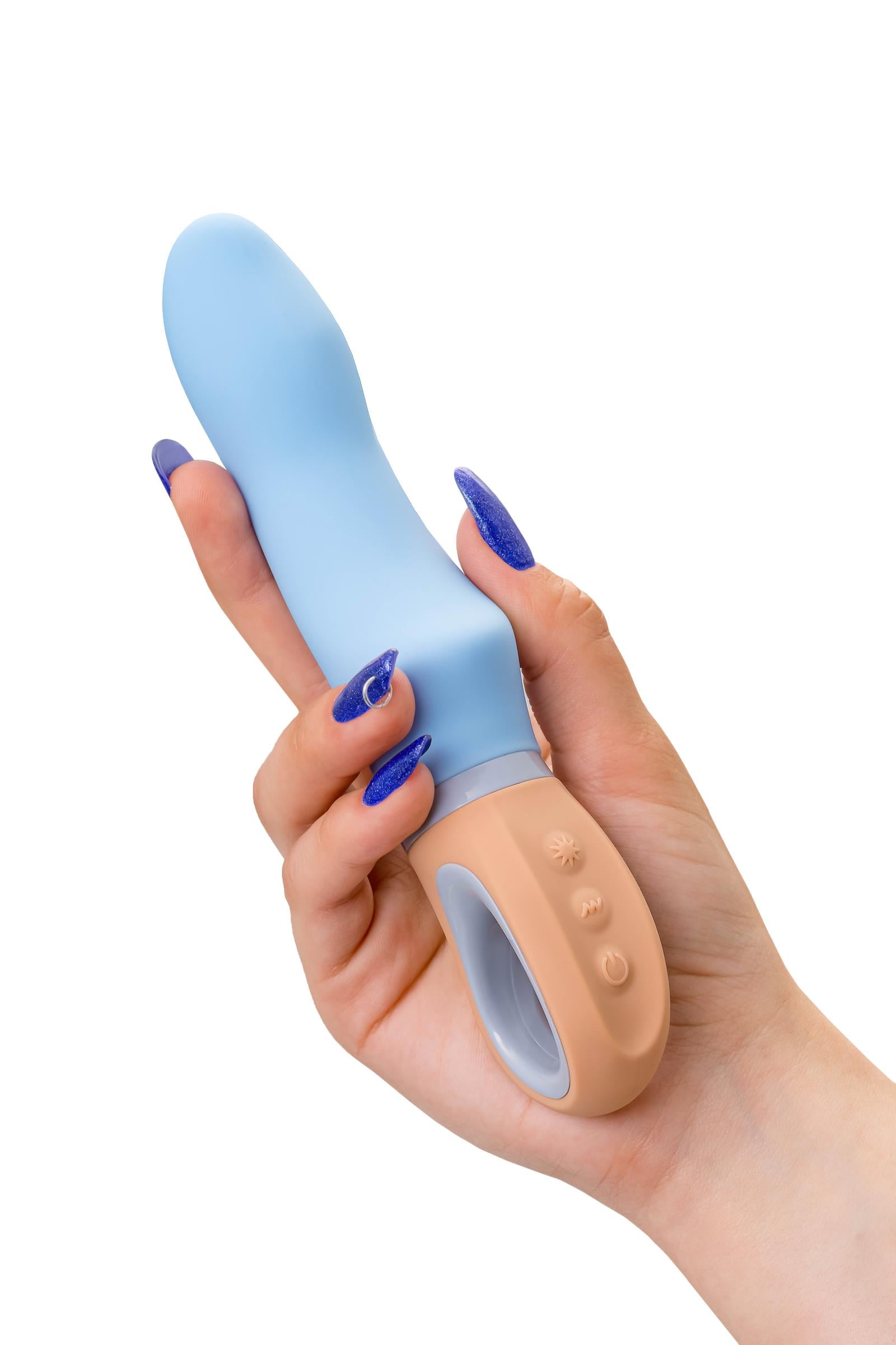 __Вибратор Flovetta BLUEBELL, силикон, голубой, 18,5 см