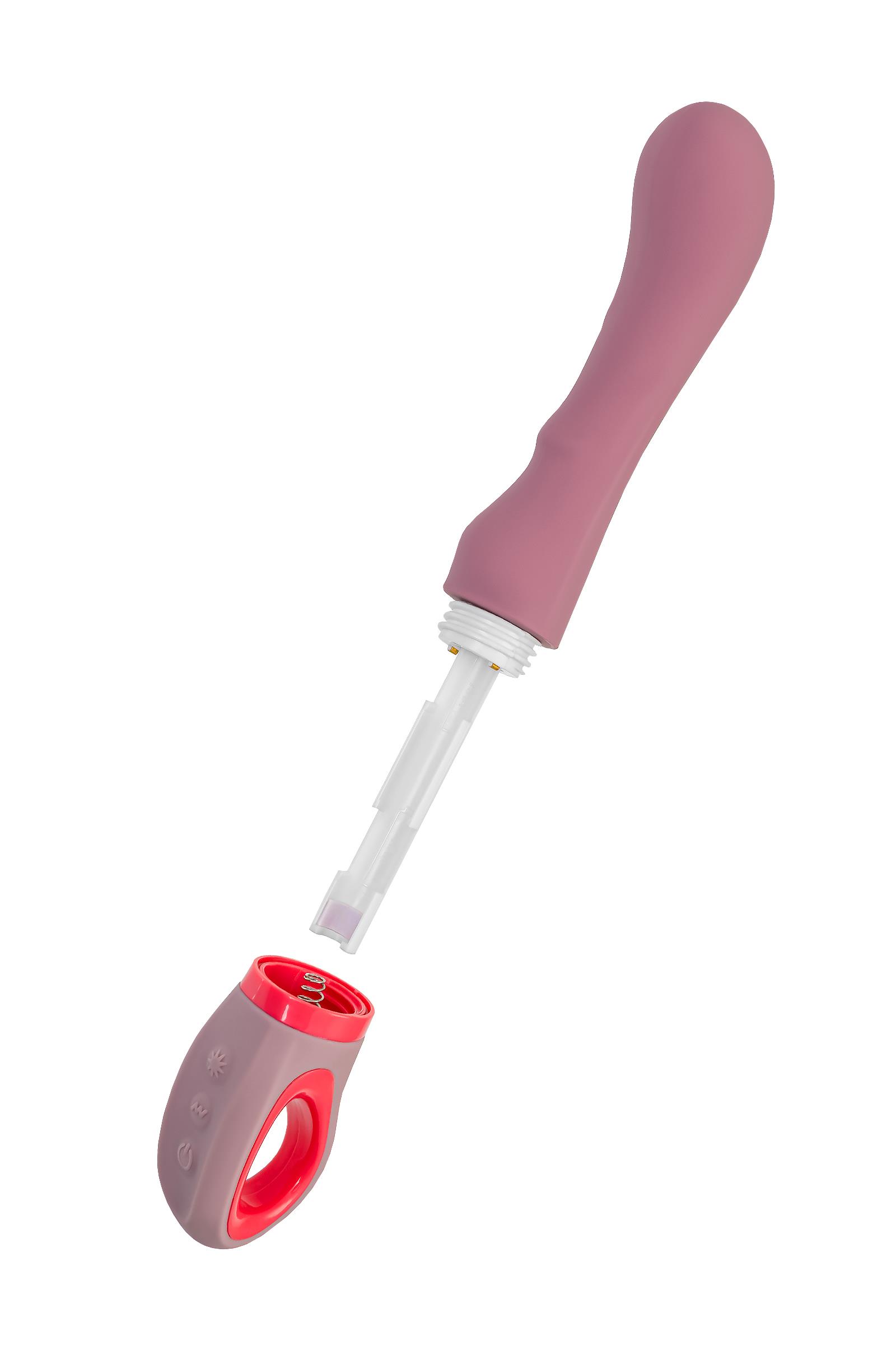__Вибратор Flovetta ROSE, силикон, розовый, 19 см