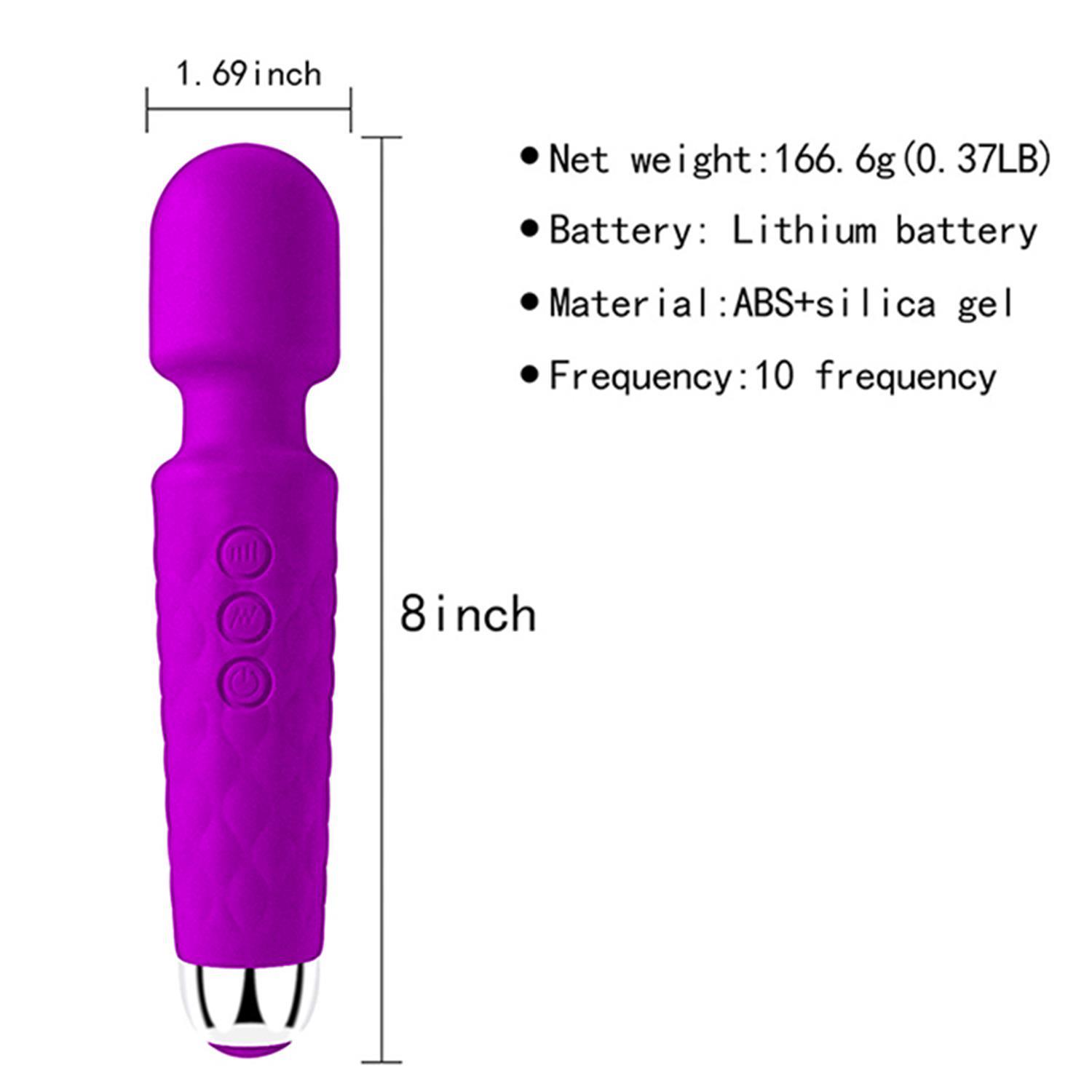 Bükülebilir Başlıklı Wand Vibratör Mor