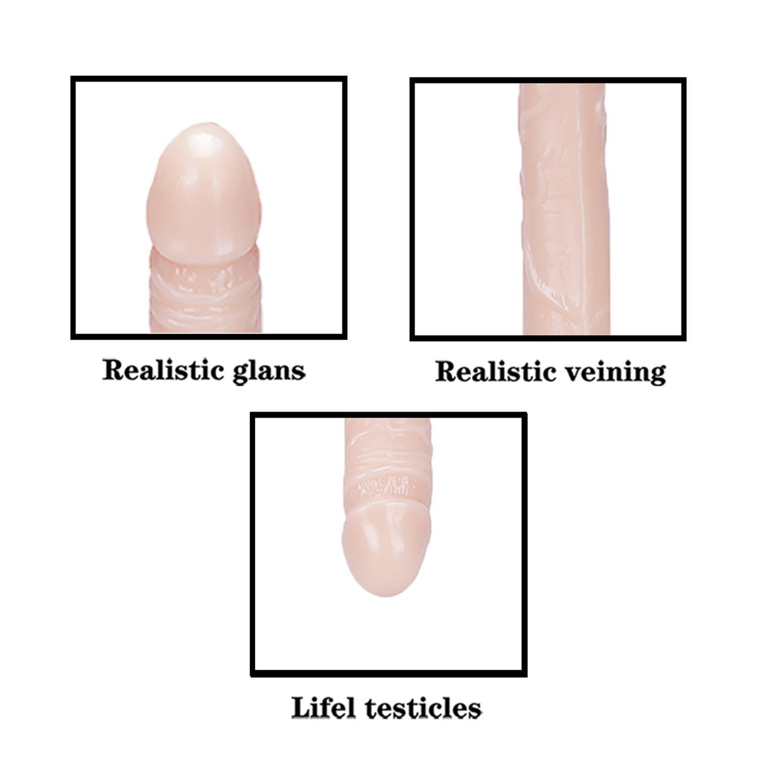 Çift Uçlu Realistik Dildo - 37,5 cm