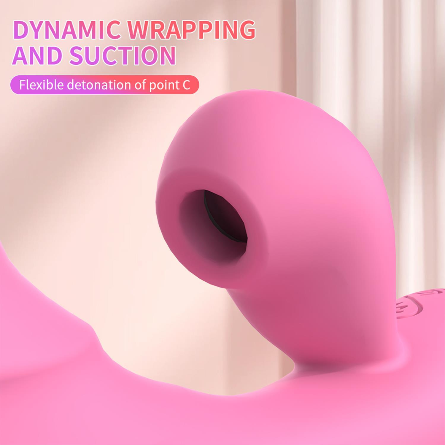 Emişli Curved Rabbit Vibratör Pembe