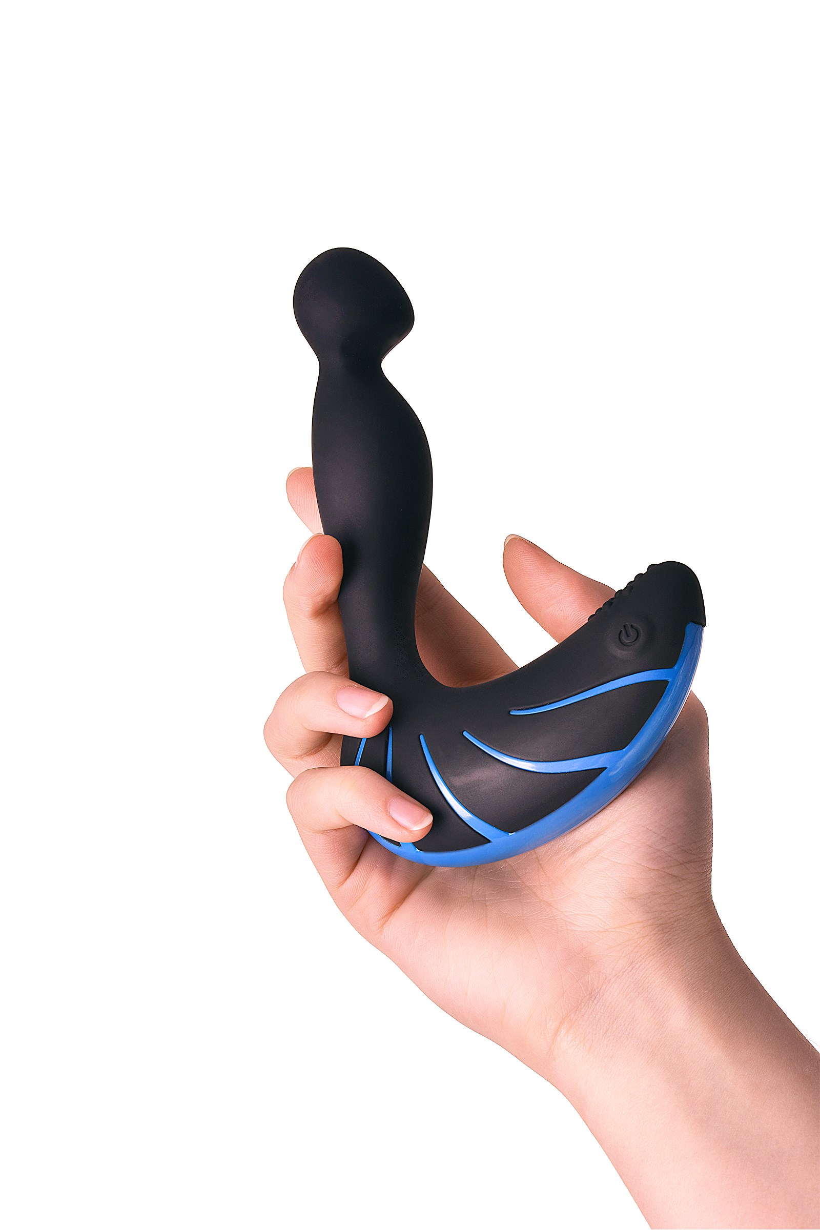 Erotist Üçüncü prostat stimülatörü, silikon, siyah, 15,7 cm