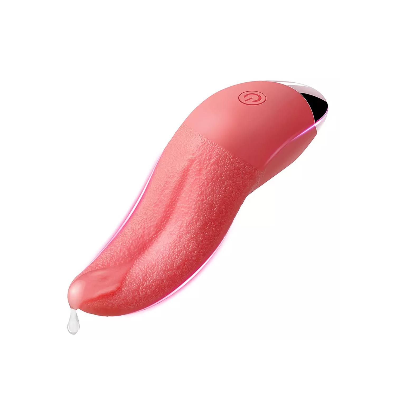 Gerçekçi Dil Vibratör Pembe