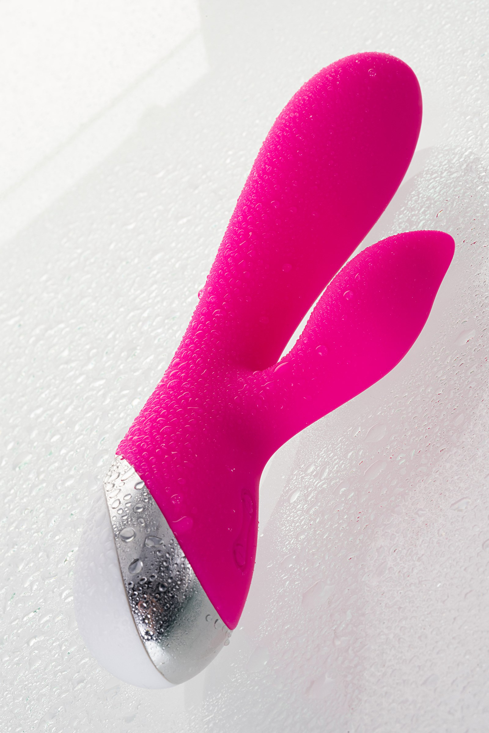 L'EROİNA klitoral stimülatörlü vibratör, silikon, pembe, 19 cm