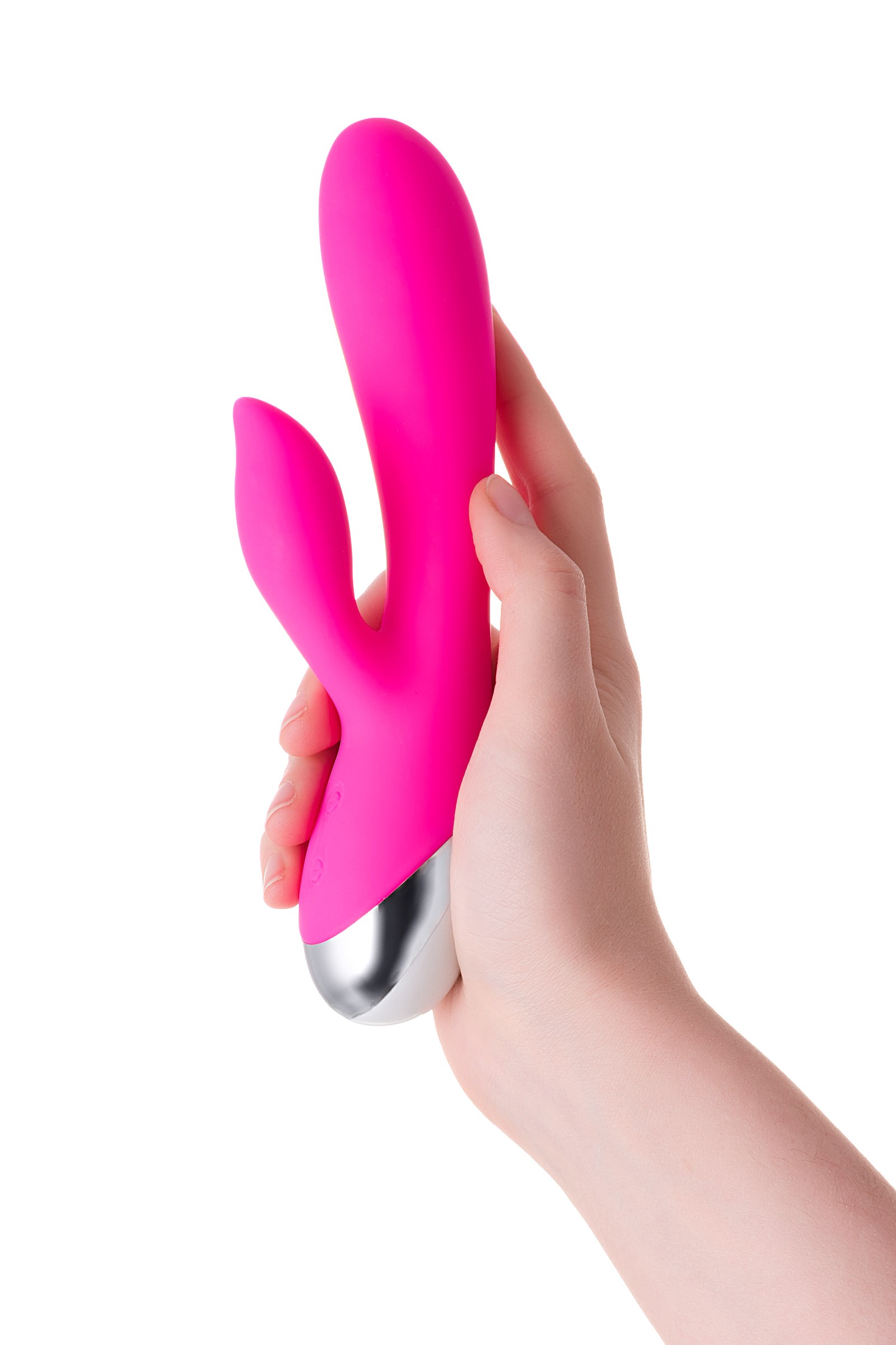 L'EROİNA klitoral stimülatörlü vibratör, silikon, pembe, 19 cm