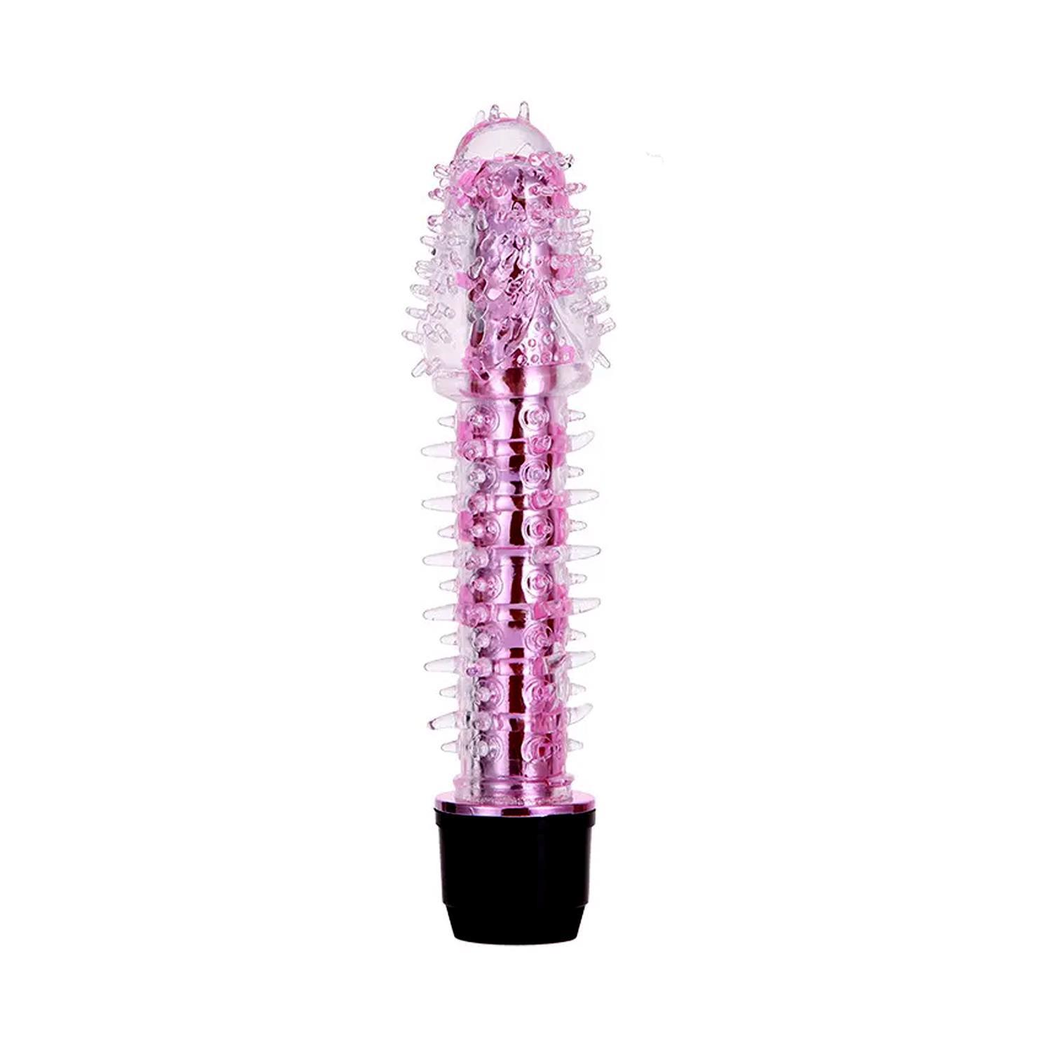 Modern Tırtıklı Şeffaf Vibratör Pembe