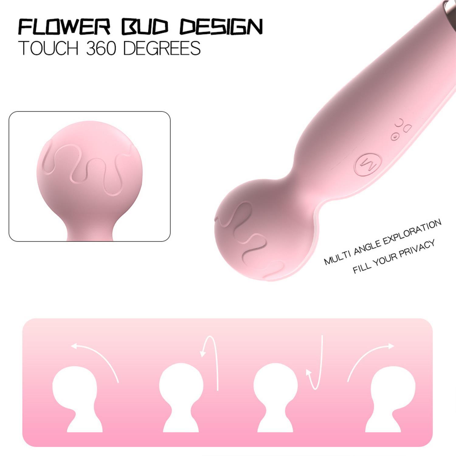 Modern Wand Mikrofon Vibratör Pembe