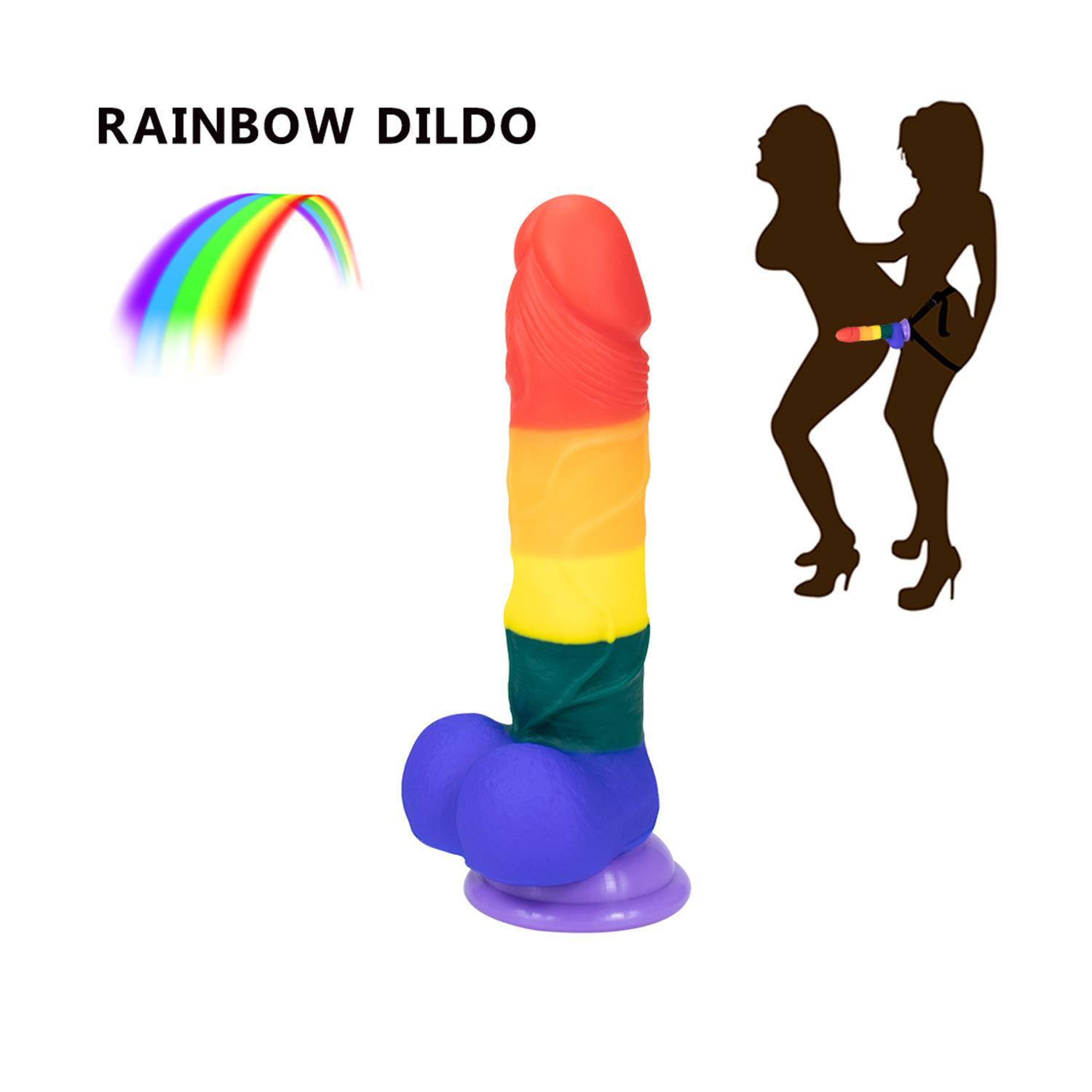 Rainbow Dildo 19 cm