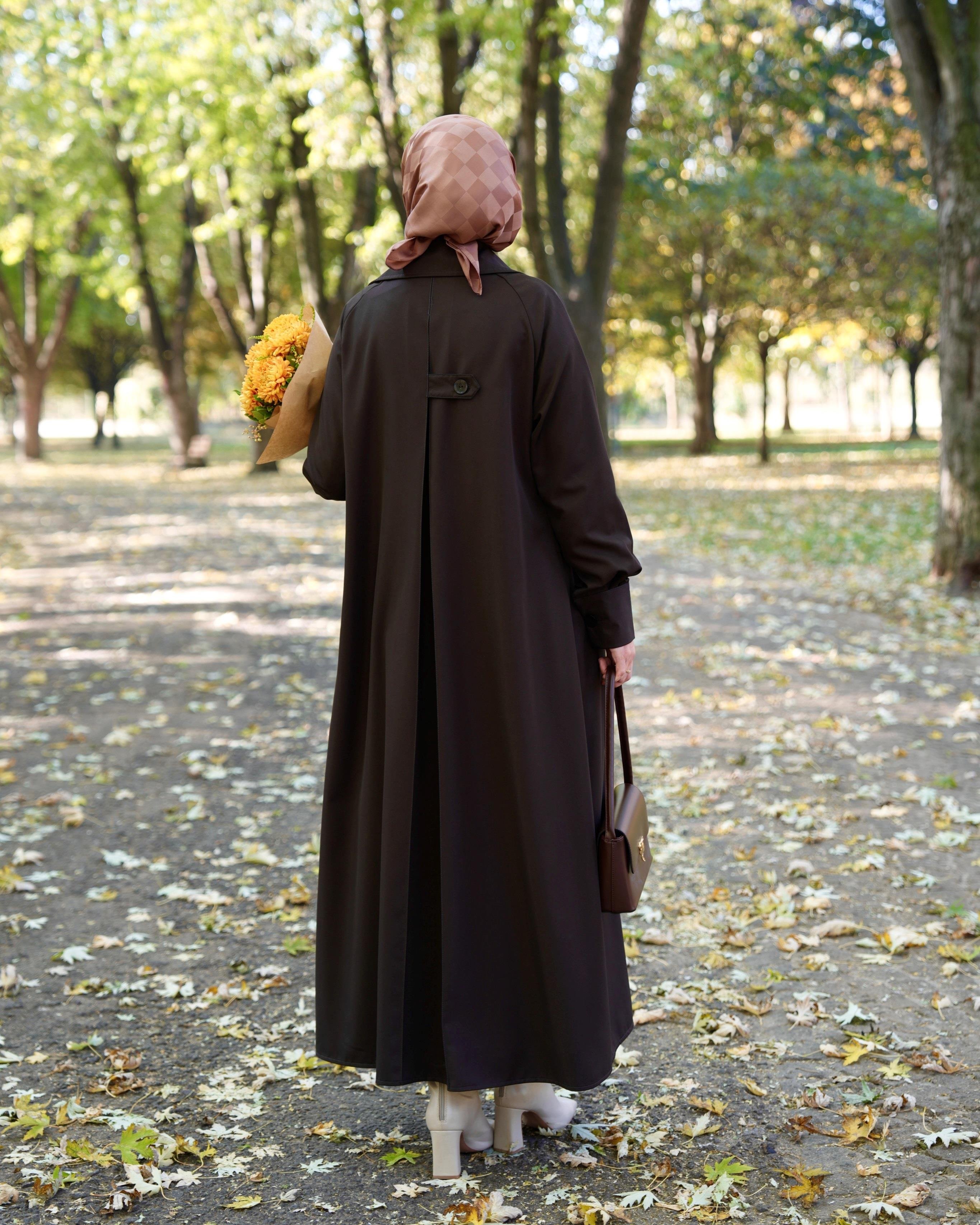 A Pileli Trençkot KAHVERENGİ