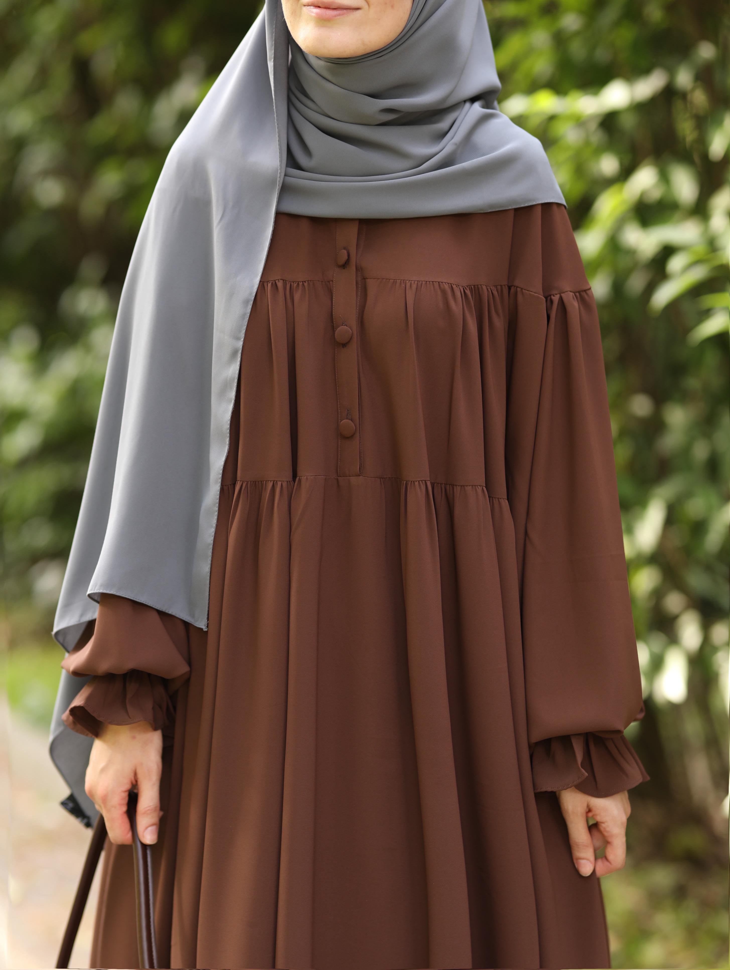 Aylina Kahverengi Elbise