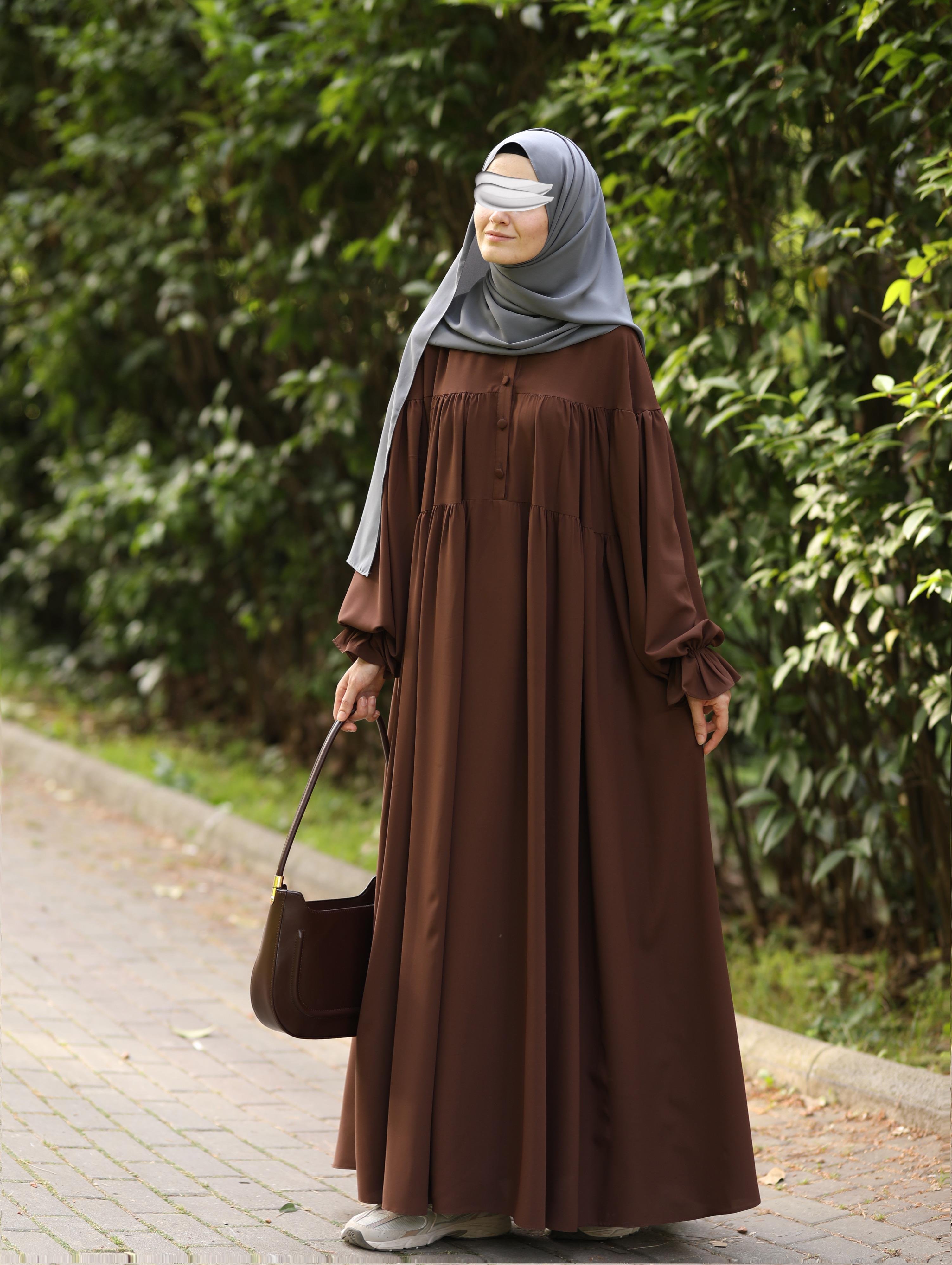 Aylina Kahverengi Elbise