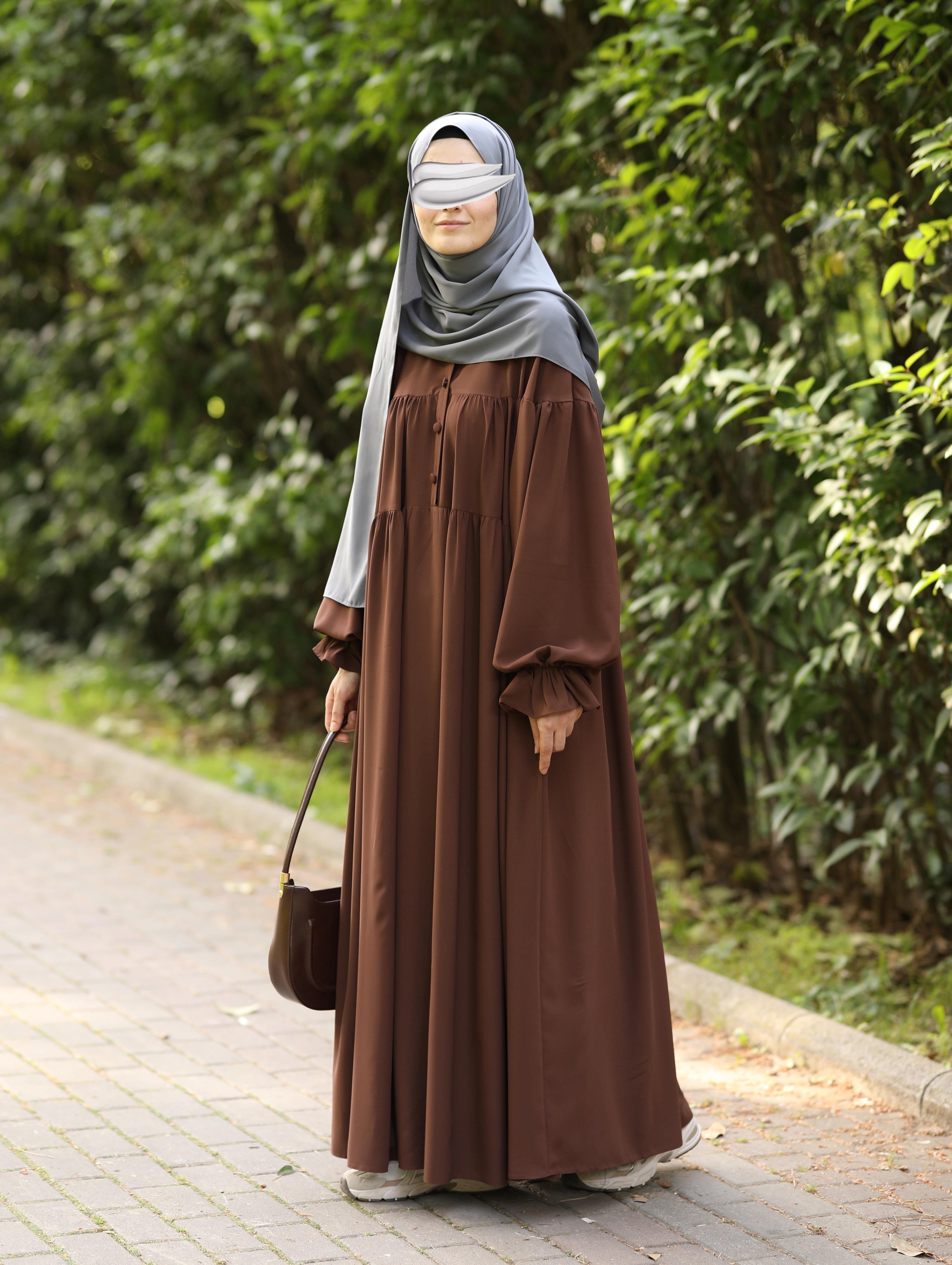 Aylina Kahverengi Elbise