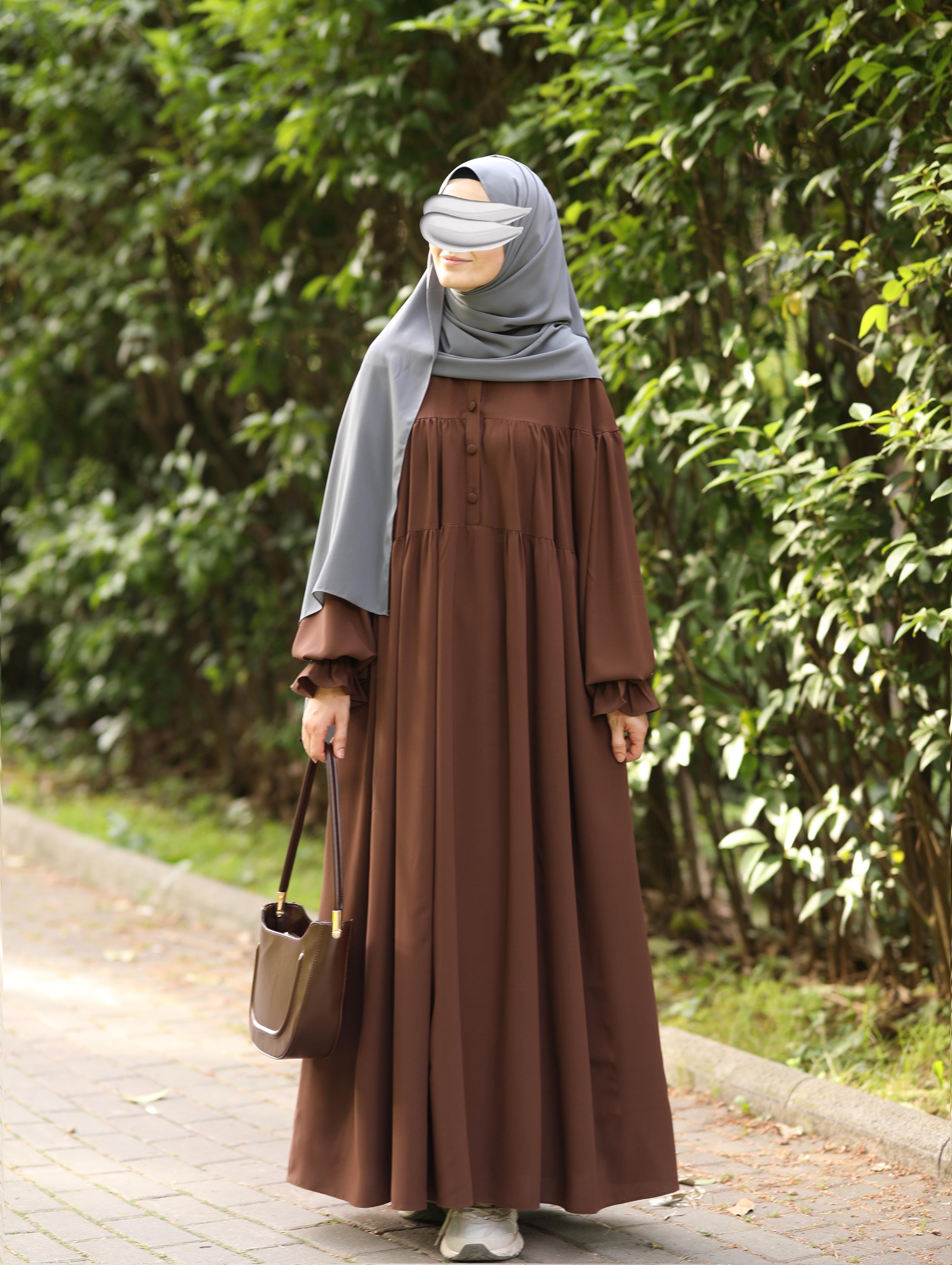 Aylina Kahverengi Elbise