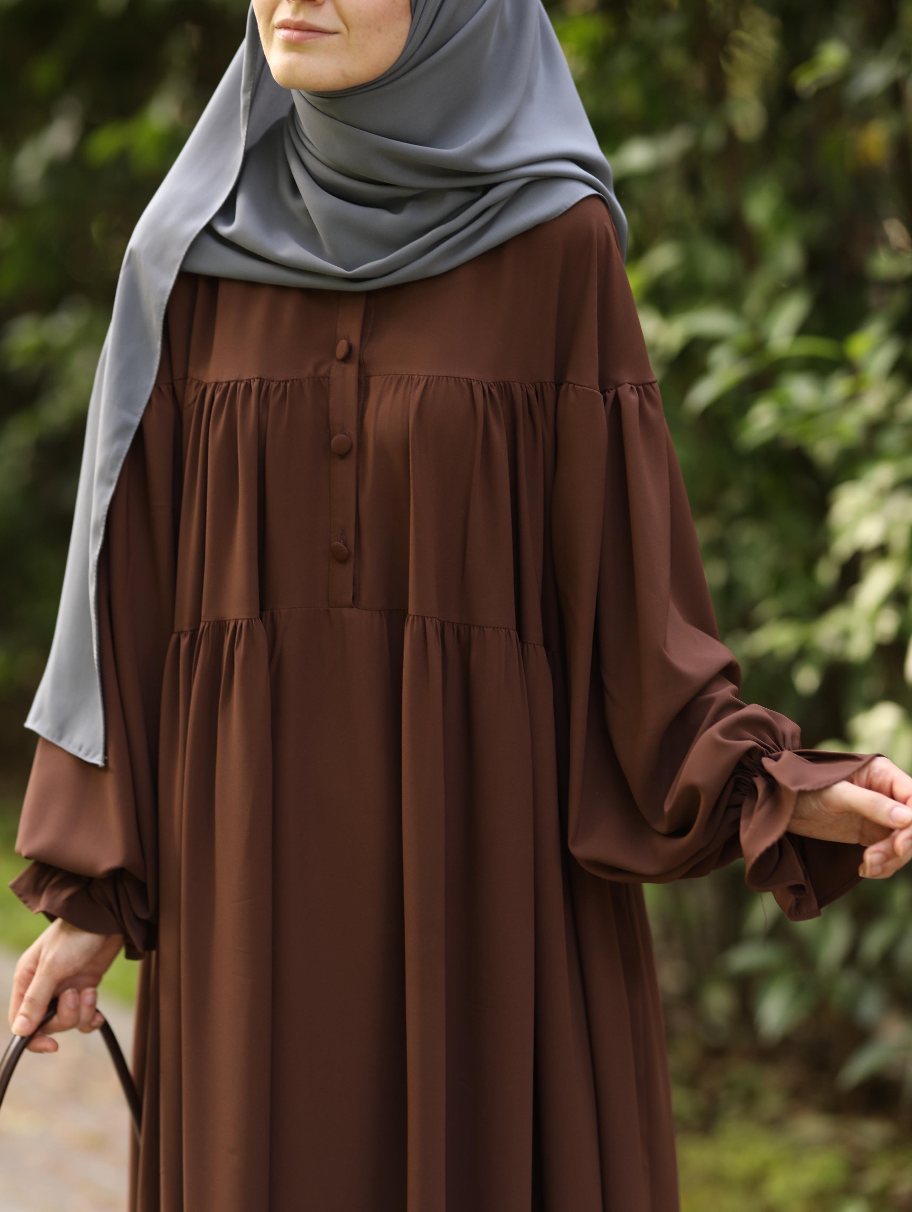 Aylina Kahverengi Elbise