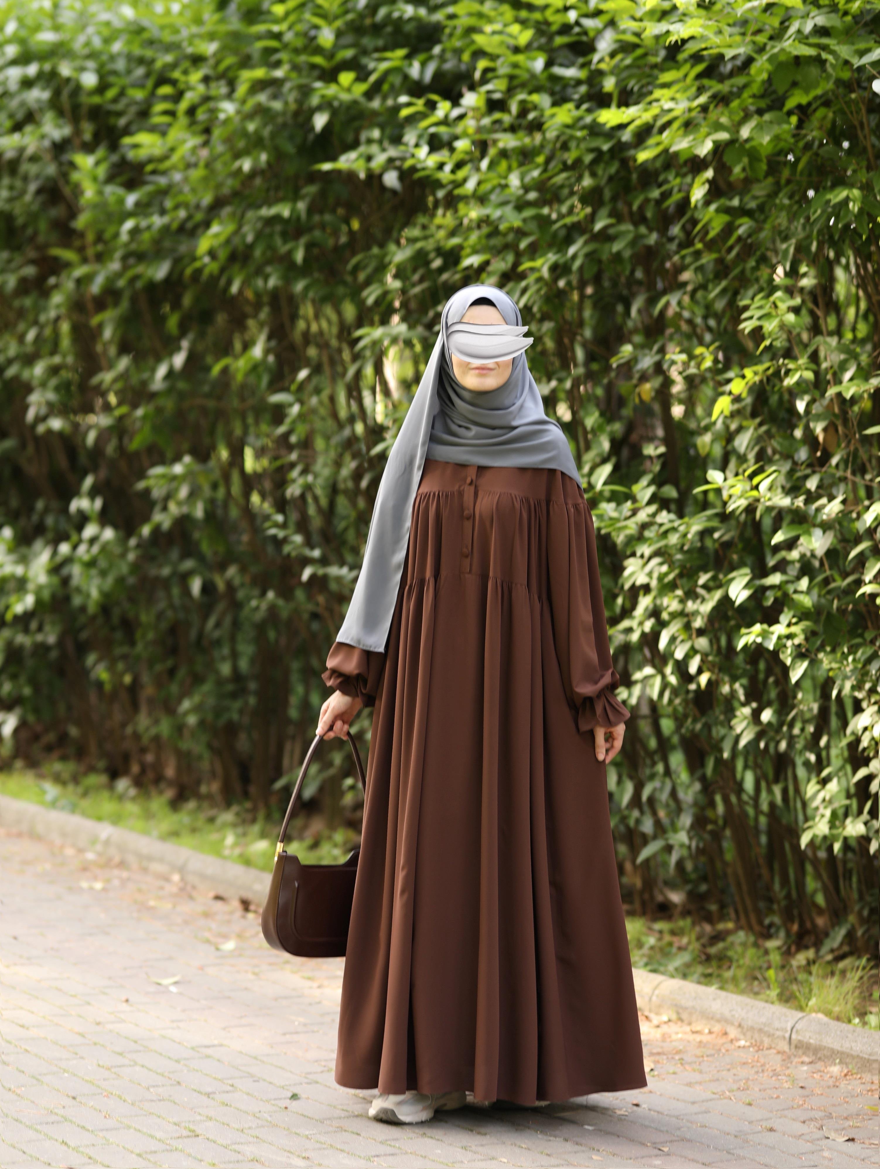 Aylina Kahverengi Elbise