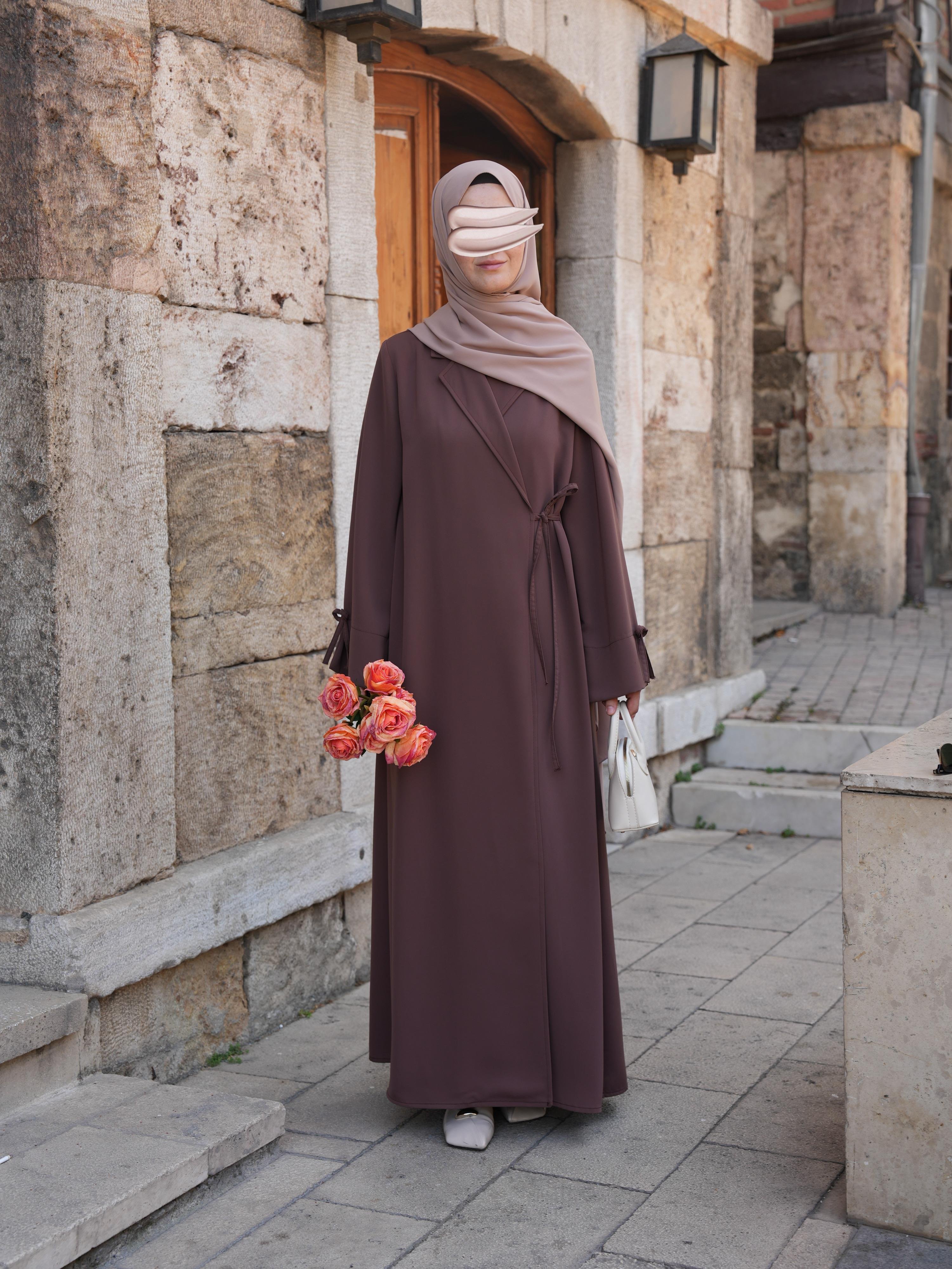 Bağlamalı Kruvaze Trench Tozlu Kahve