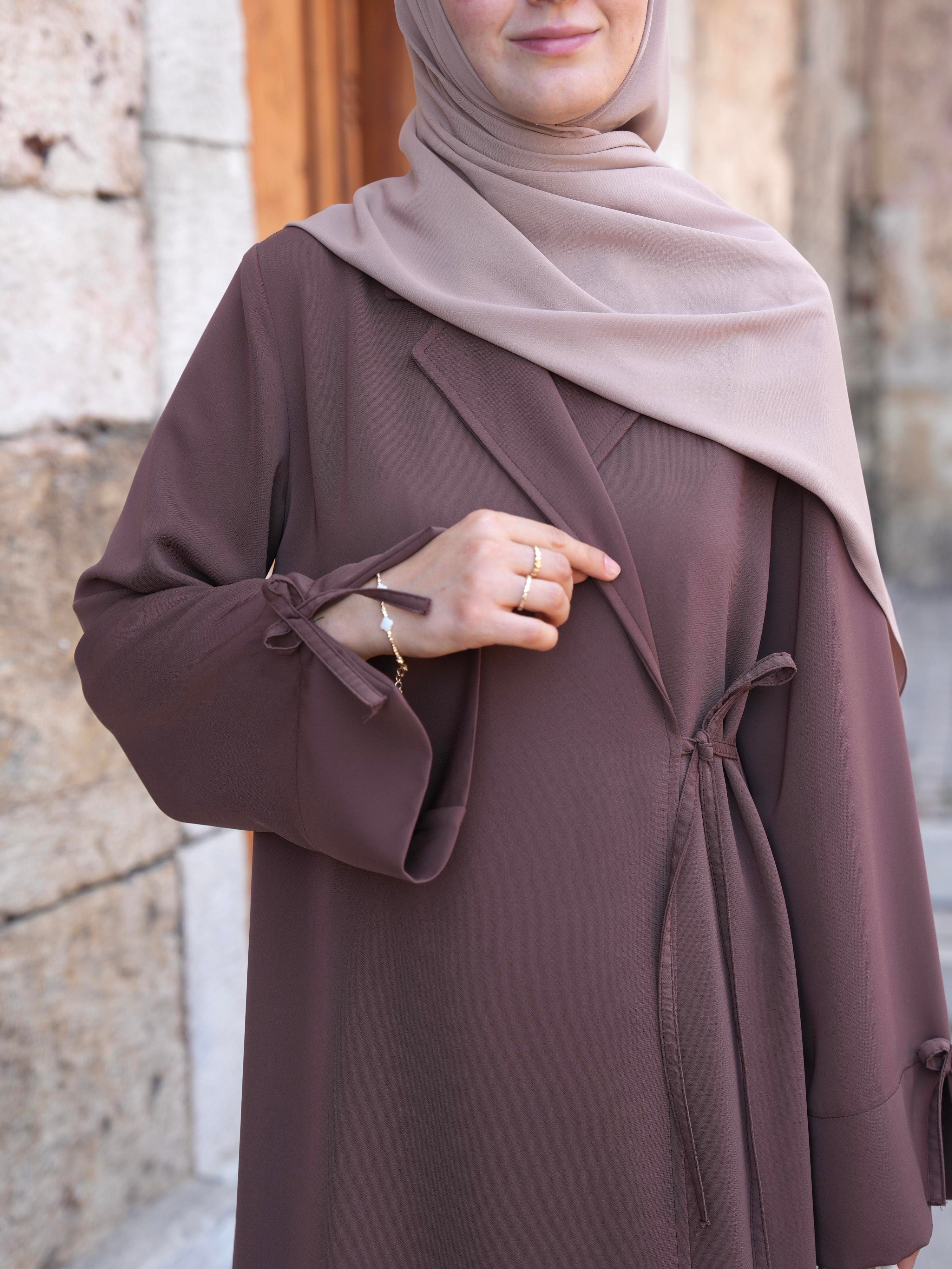 Bağlamalı Kruvaze Trench Tozlu Kahve