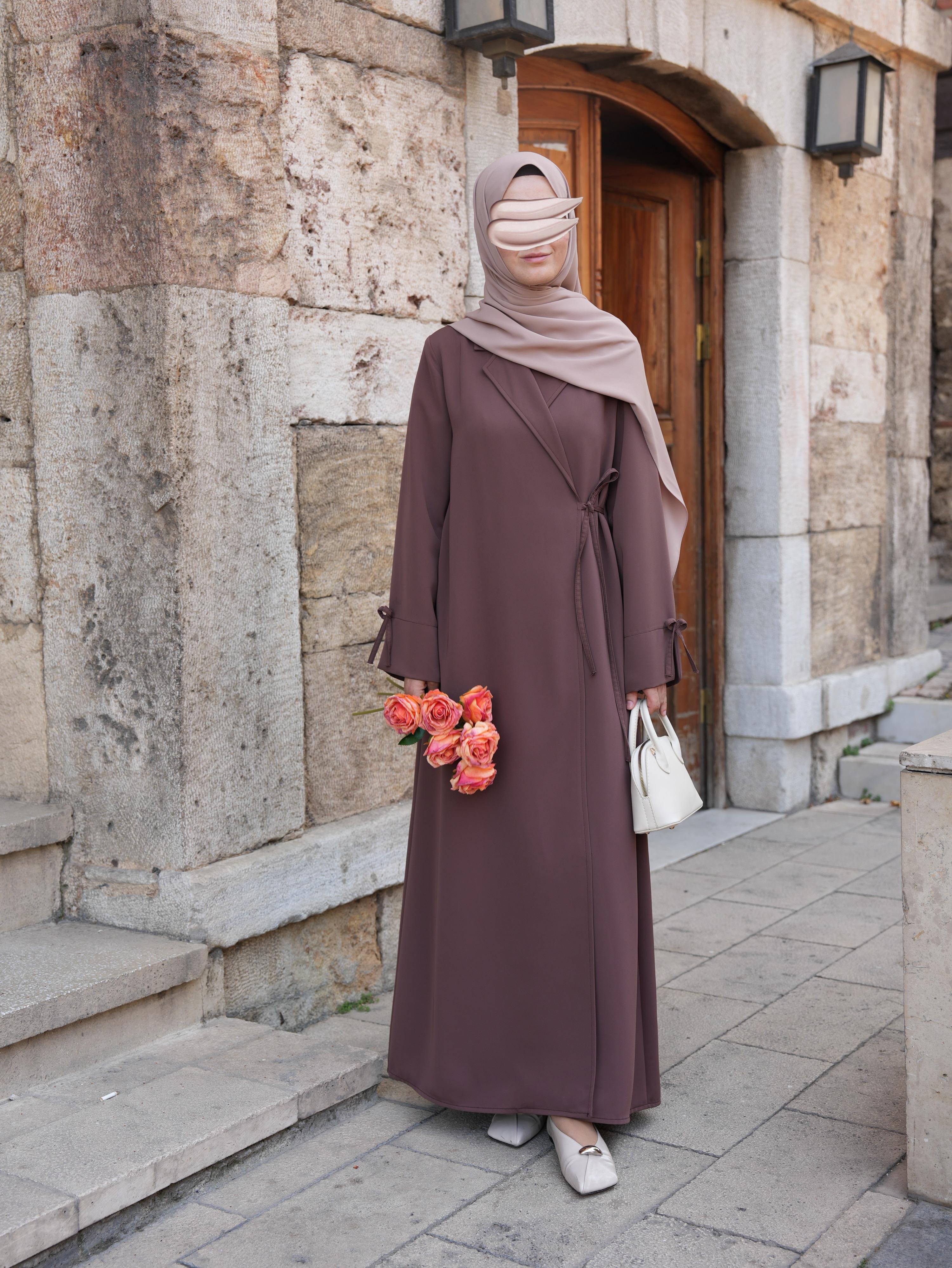 Bağlamalı Kruvaze Trench Tozlu Kahve